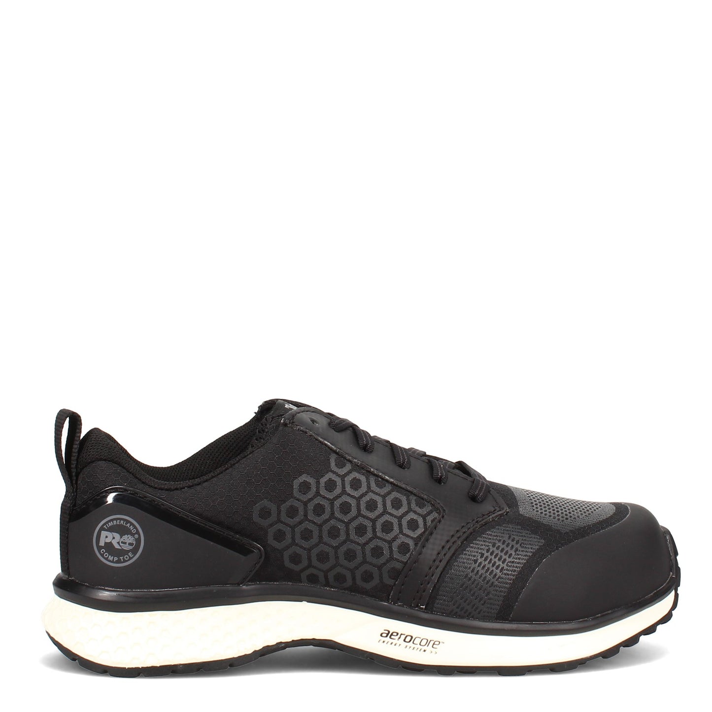 Peltz Shoes Women's Timberland Pro Reaxion Low Comp Toe Work Shoe BLACK / WHITE TB0A27D1
