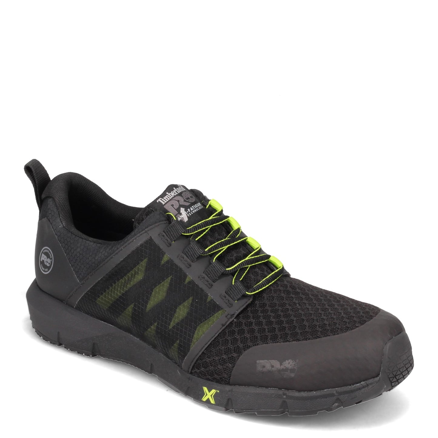 Peltz Shoes Men's Timberland Pro Radius Comp Toe Work Shoe BLACK LIME TB0A27X5001