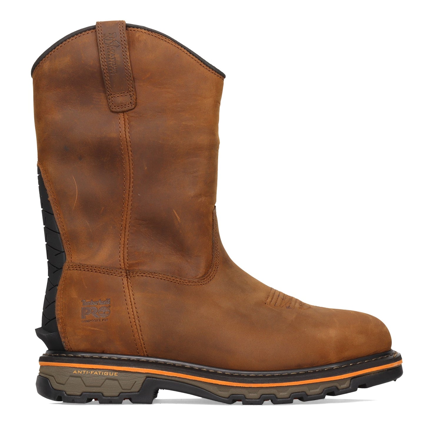 Peltz Shoes Men's Timberland Pro True Grit Pull On Comp Toe Work Boot BROWN TB0A29ZQ214