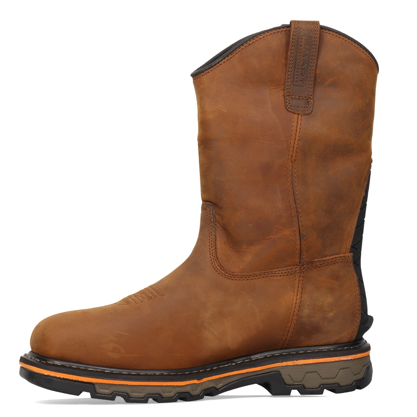Peltz Shoes Men's Timberland Pro True Grit Pull On Comp Toe Work Boot BROWN TB0A29ZQ214