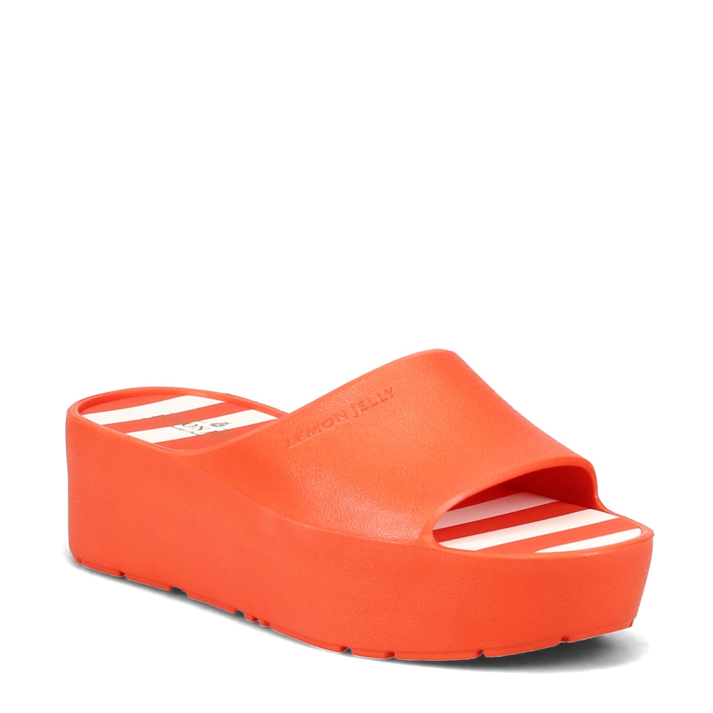 Peltz Shoes Women's Lemon Jelly Teela Slide ORANGE TEELA03-ARANCIO