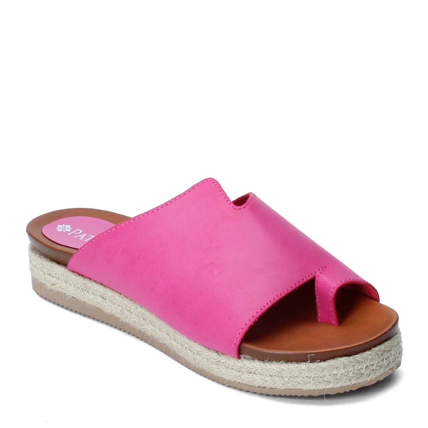 Peltz Shoes Women's Patrizia Toeloop Sandal Fuschia TOELOOP-FX