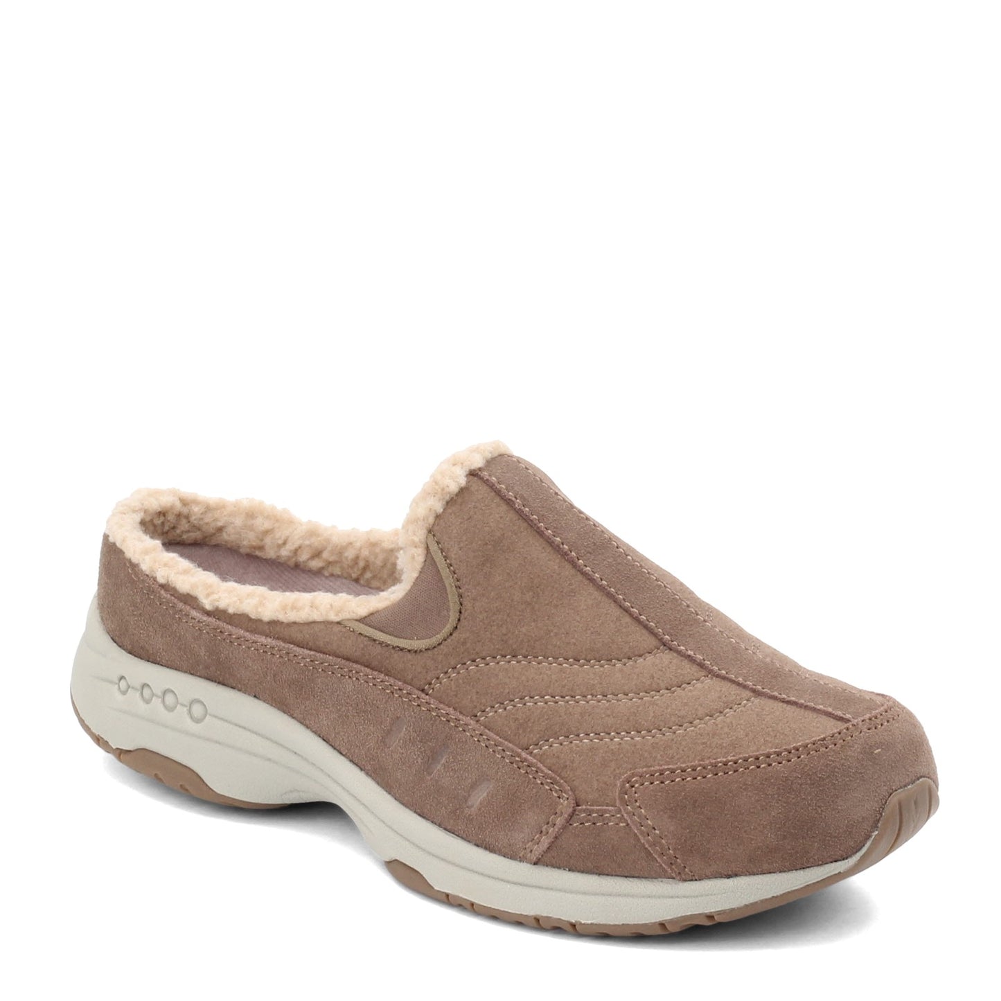 Peltz Shoes Women's Easy Spirit Travelfuzz Clog TAUPE TRAVELFUZZ-240