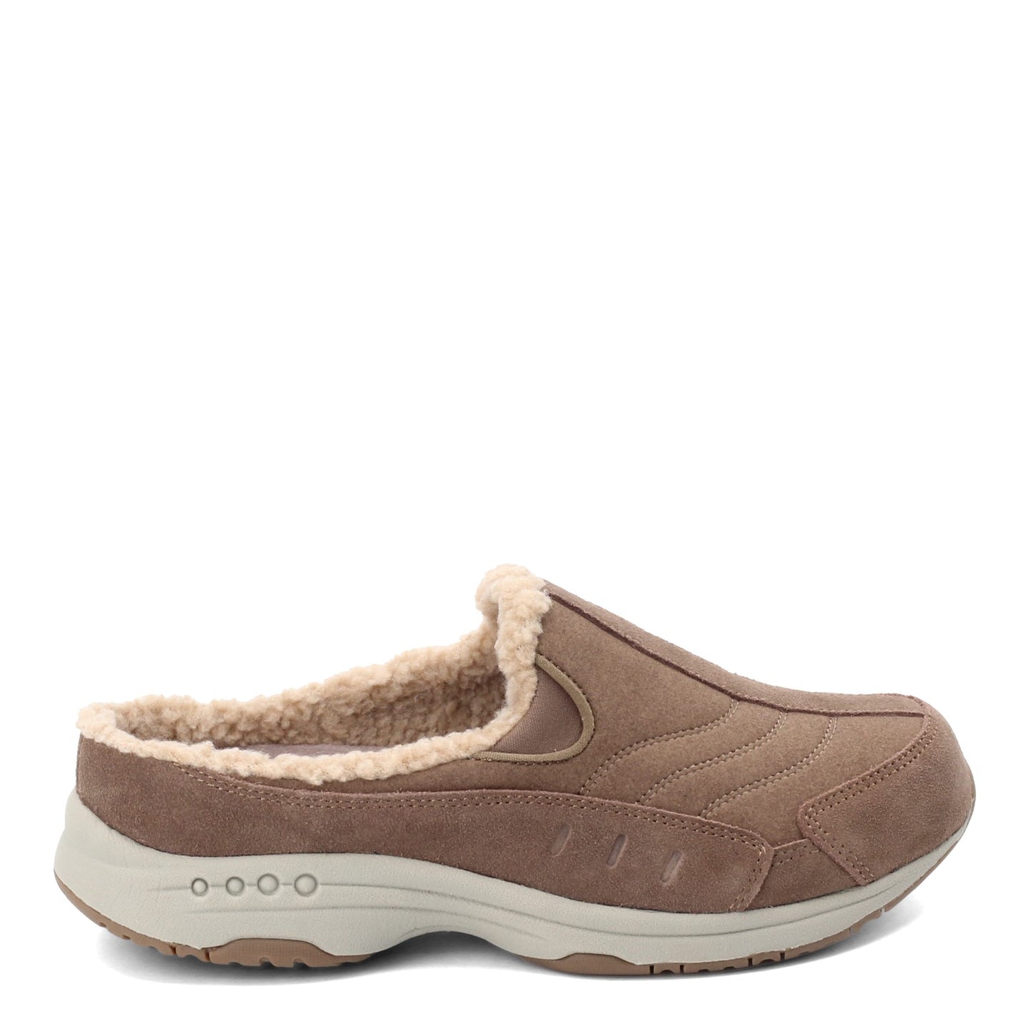 Peltz Shoes Women's Easy Spirit Travelfuzz Clog TAUPE TRAVELFUZZ-240