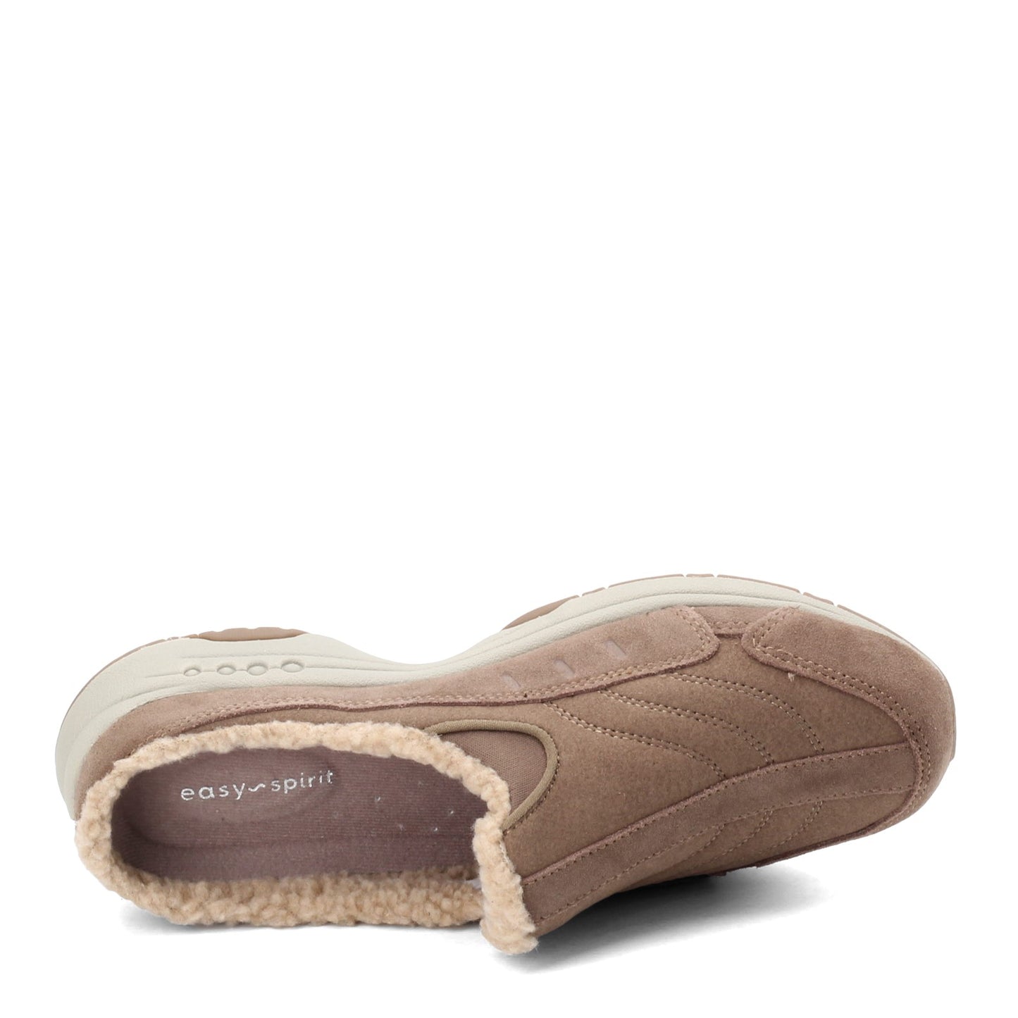 Peltz Shoes Women's Easy Spirit Travelfuzz Clog TAUPE TRAVELFUZZ-240