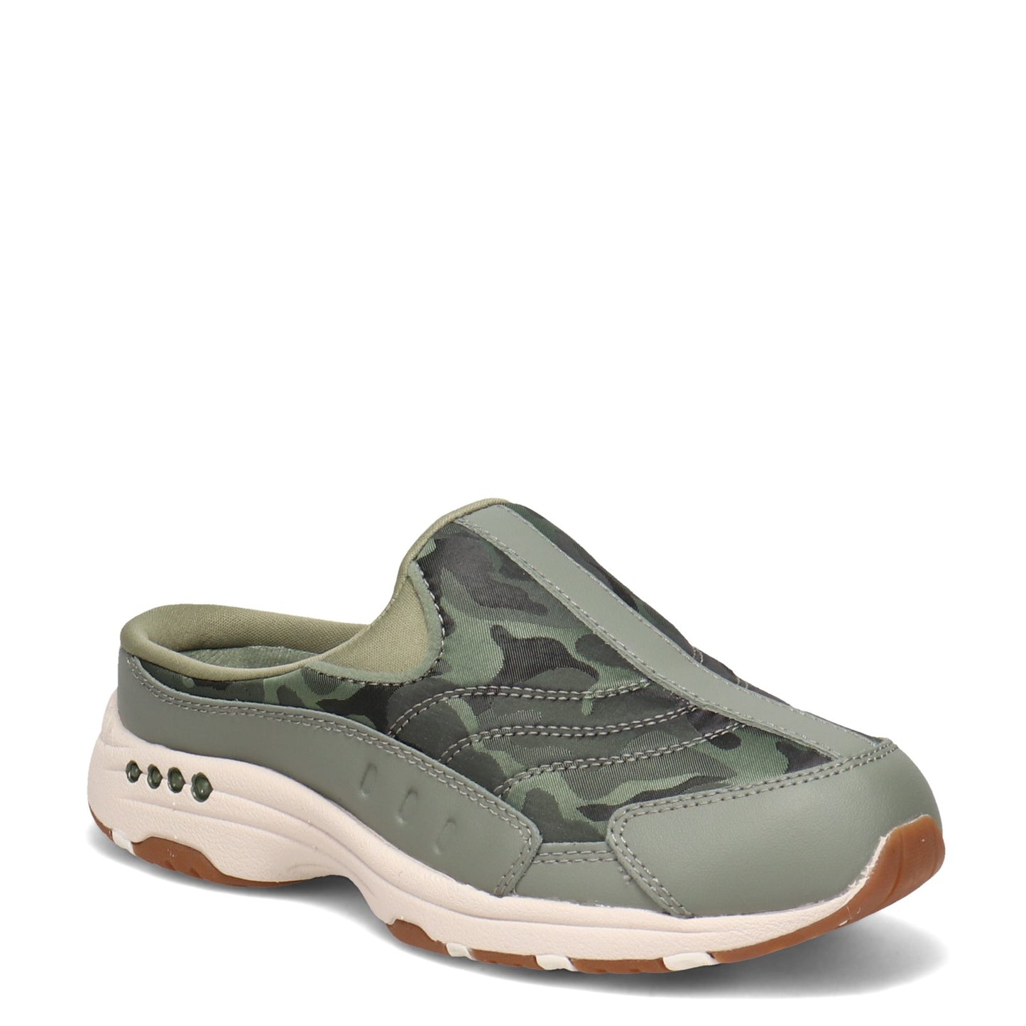 Peltz Shoes Women's Easy Spirit Traveltime Clog GREEN CAMO TRAVTIME385-310