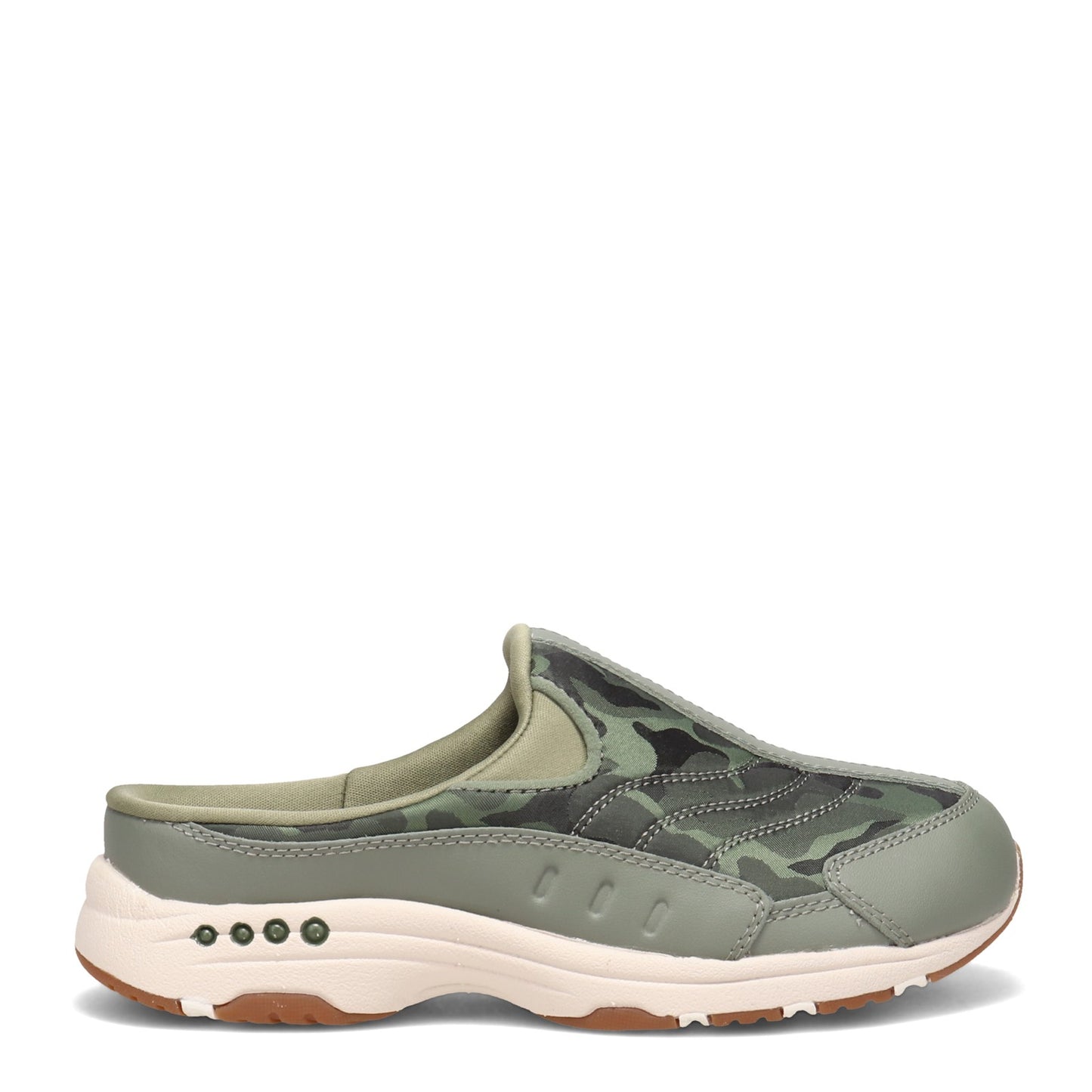 Peltz Shoes Women's Easy Spirit Traveltime Clog GREEN CAMO TRAVTIME385-310