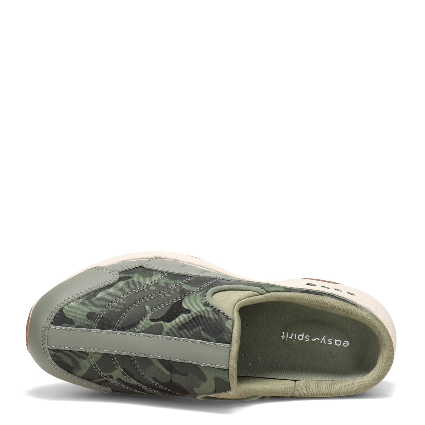 Peltz Shoes Women's Easy Spirit Traveltime Clog GREEN CAMO TRAVTIME385-310