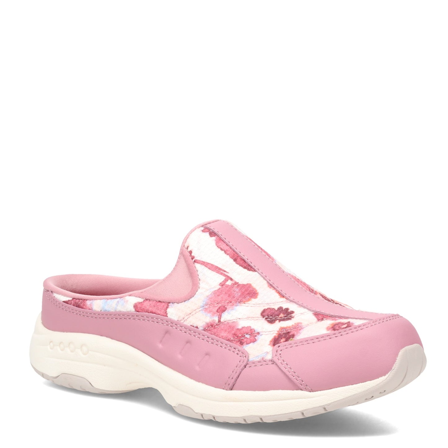 Peltz Shoes Women's Easy Spirit Traveltime Classic Clog PINK WHITE TRAVTIME513-660