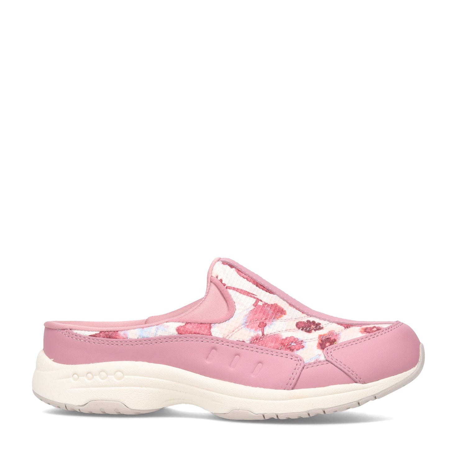 Peltz Shoes Women's Easy Spirit Traveltime Classic Clog PINK WHITE TRAVTIME513-660
