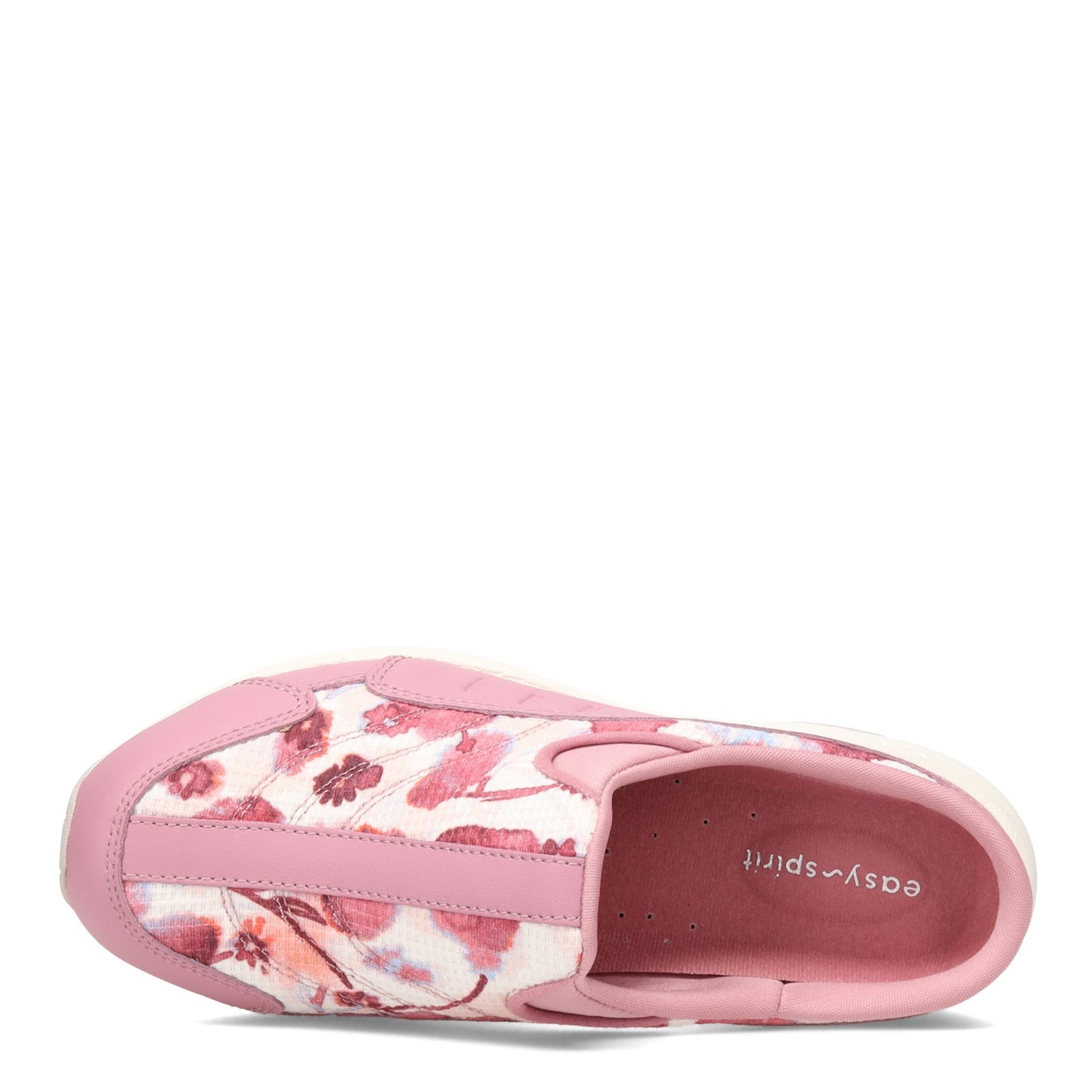 Peltz Shoes Women's Easy Spirit Traveltime Classic Clog PINK WHITE TRAVTIME513-660