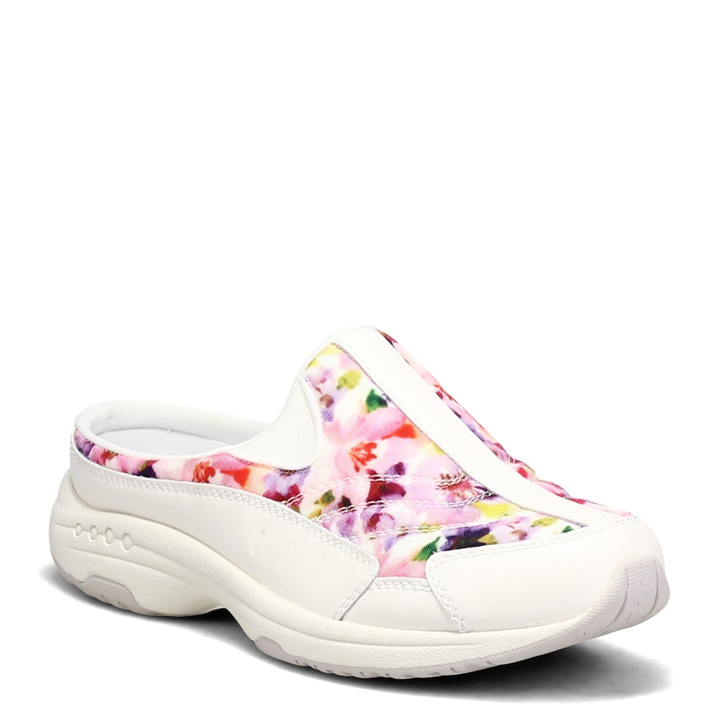 Peltz Shoes Women's Easy Spirit Traveltime Clog WHITE / SPRING FLOWE TRAVTIME525-140