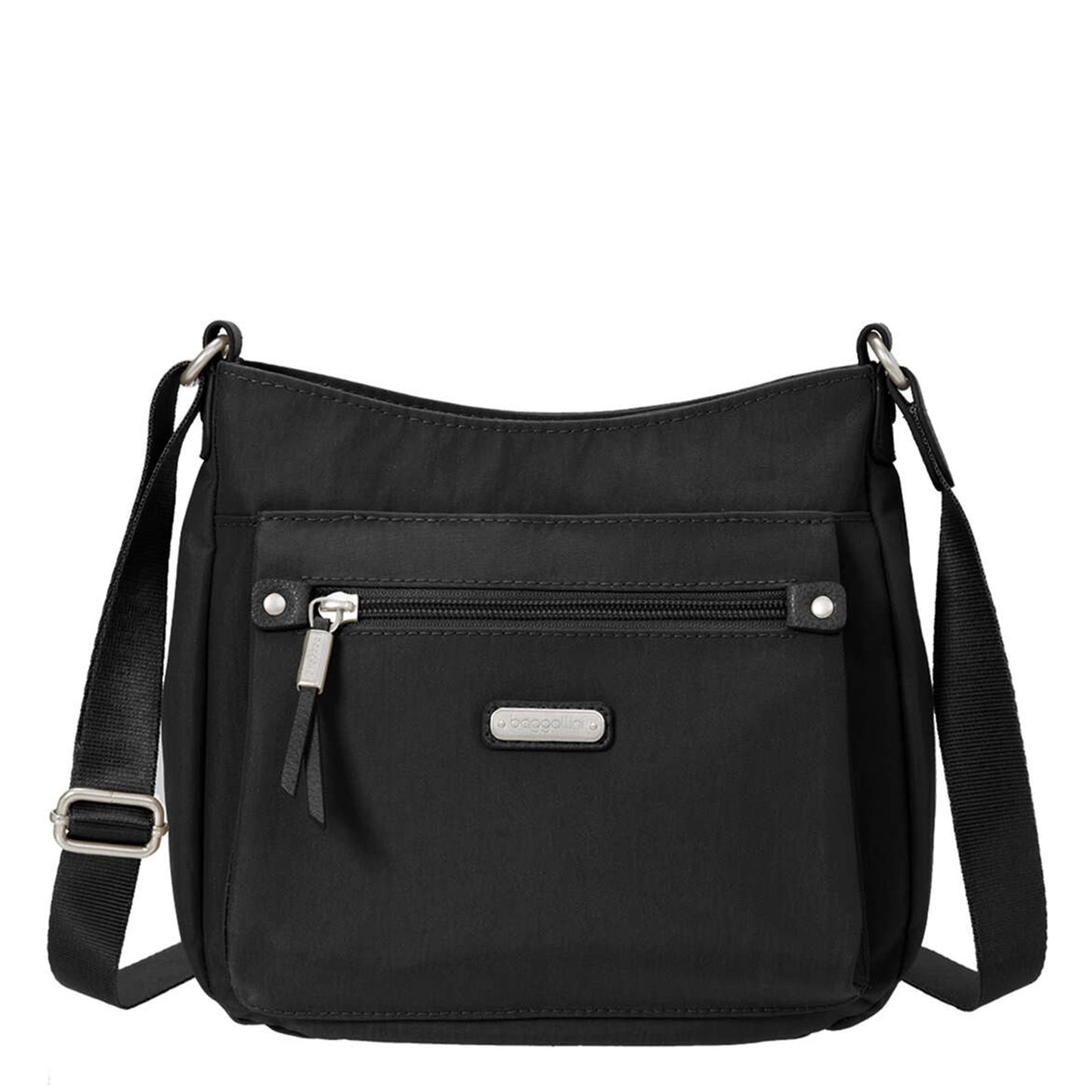 Peltz Shoes Baggilini Uptown Bagg with RFID Phone Wristlet BLACK UPB287-BLACK