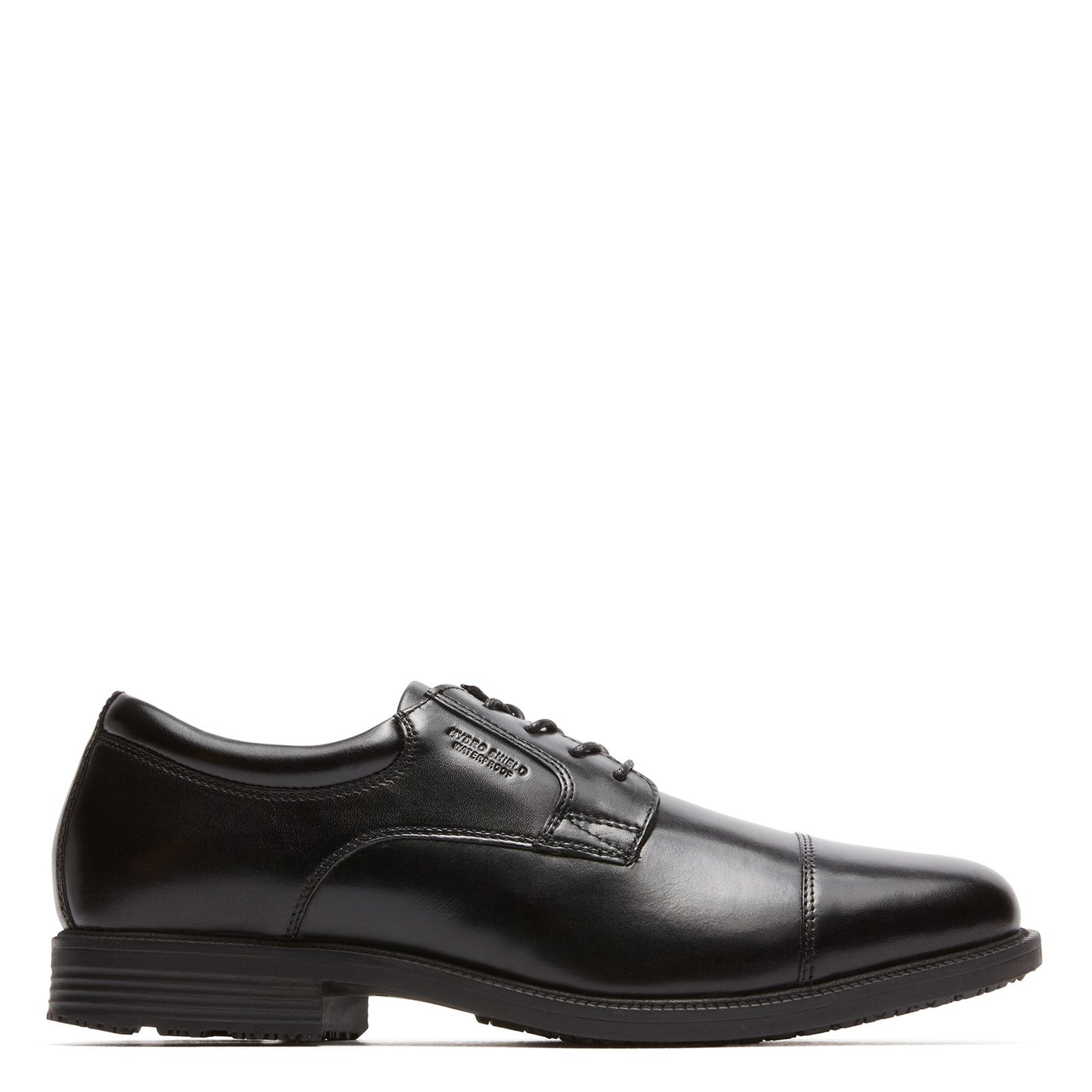 Peltz Shoes Men's Rockport Essential Details Waterproof Cap Toe Oxford BLACK V73839