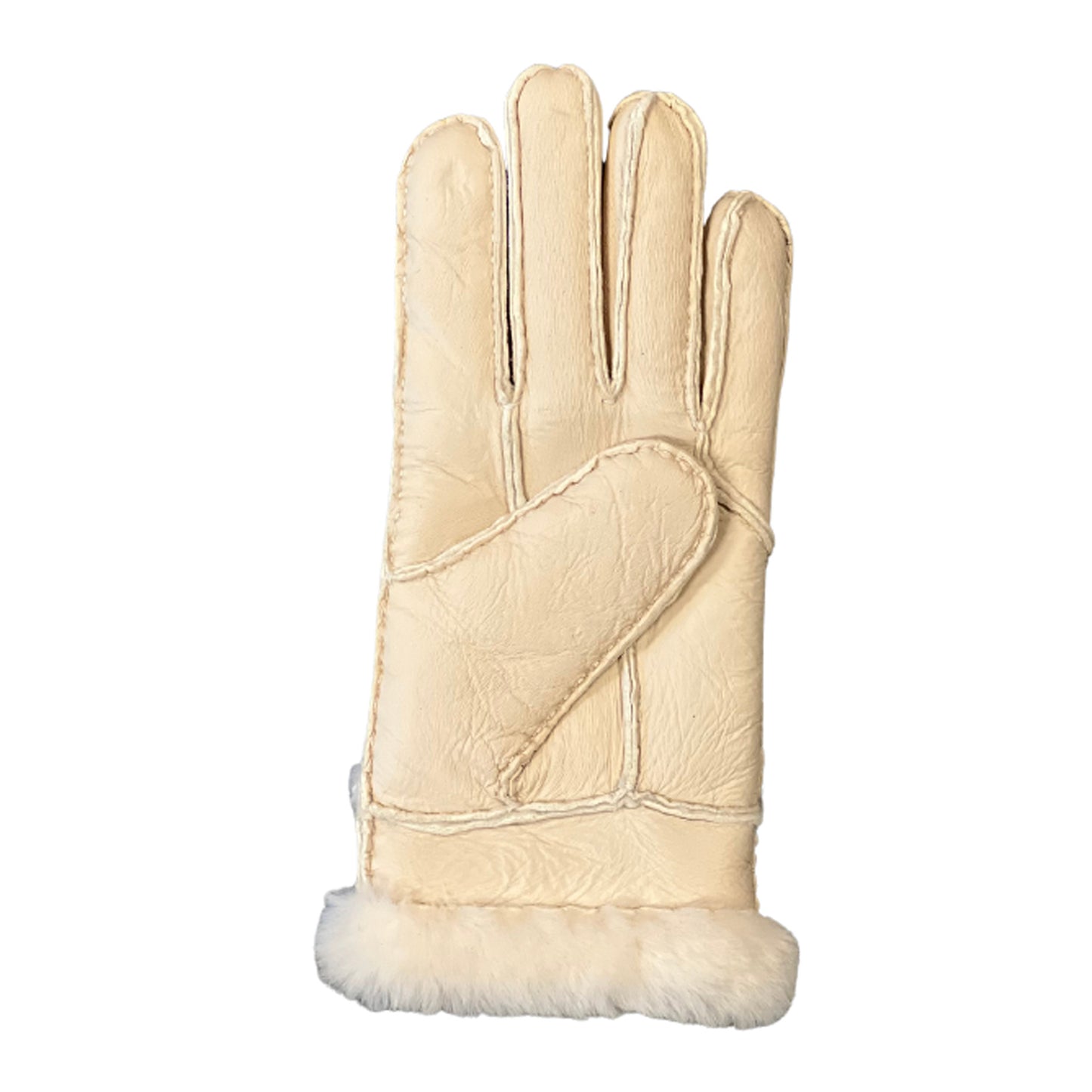 Peltz Shoes Women's Lamo Shearling Gloves Cream VA2311-CRM