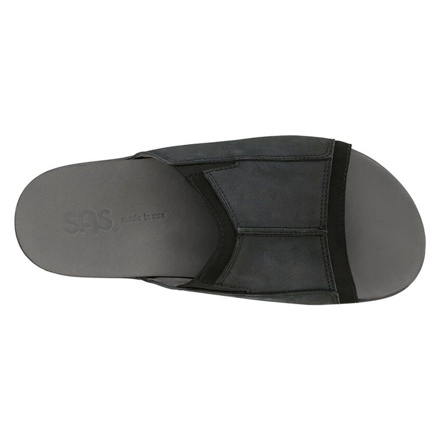 Peltz Shoes Men's SAS Voyage Sandal NERO VOYAGE NERO