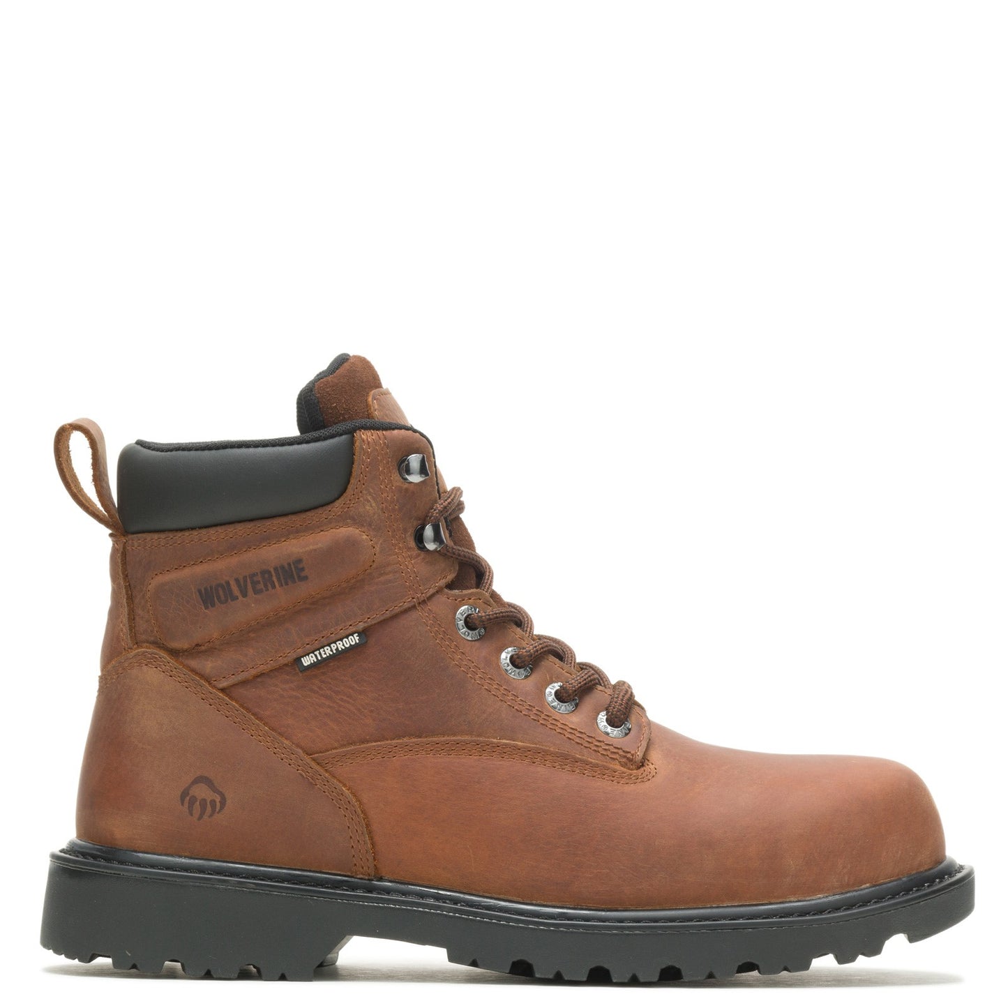 Peltz Shoes Men's Wolverine Boots Floorhand 6 inch Waterproof Steel Toe Work Boot RUST W080069