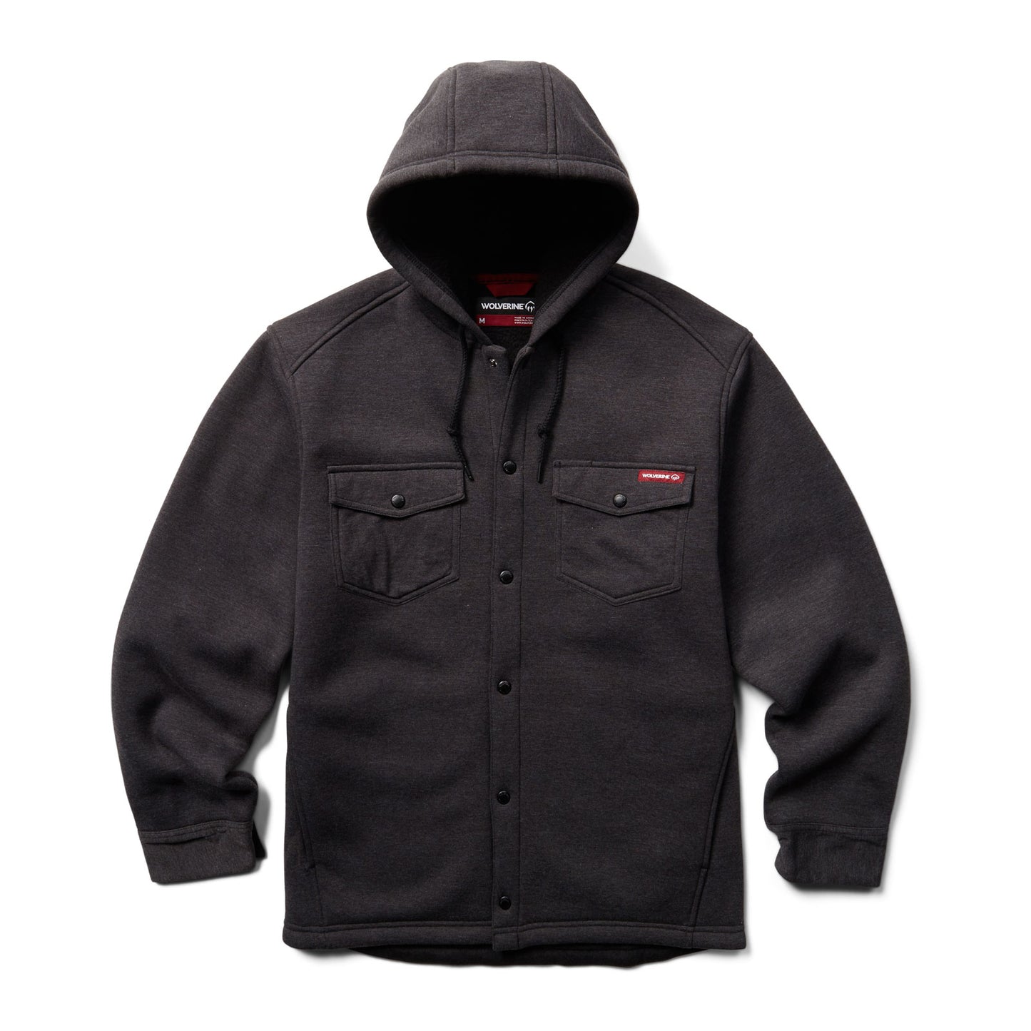Peltz Shoes Men's Wolverine Bucksaw Knit Shirt Jac BLACK HEATHER W1208330-003