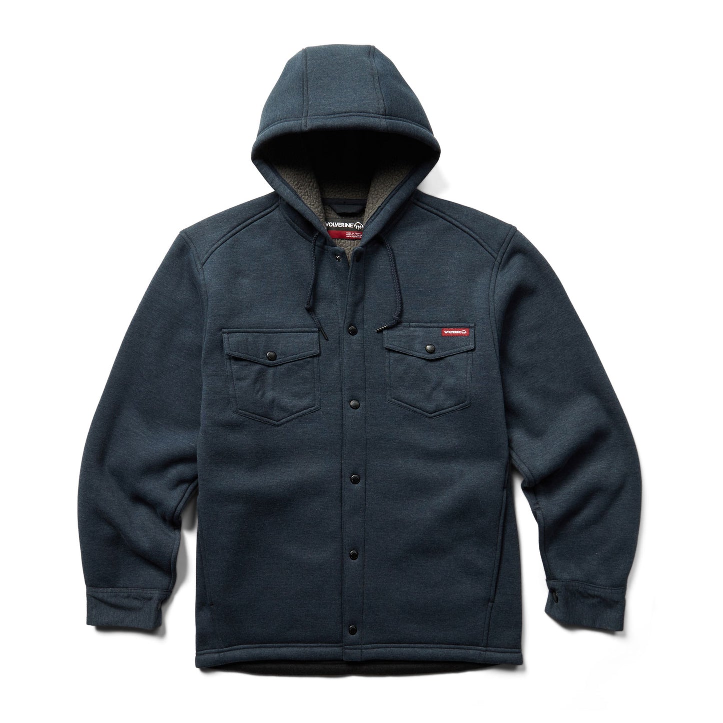 Peltz Shoes Men's Wolverine Bucksaw Knit Shirt Jac NAVY HEATHERED W1208330-423