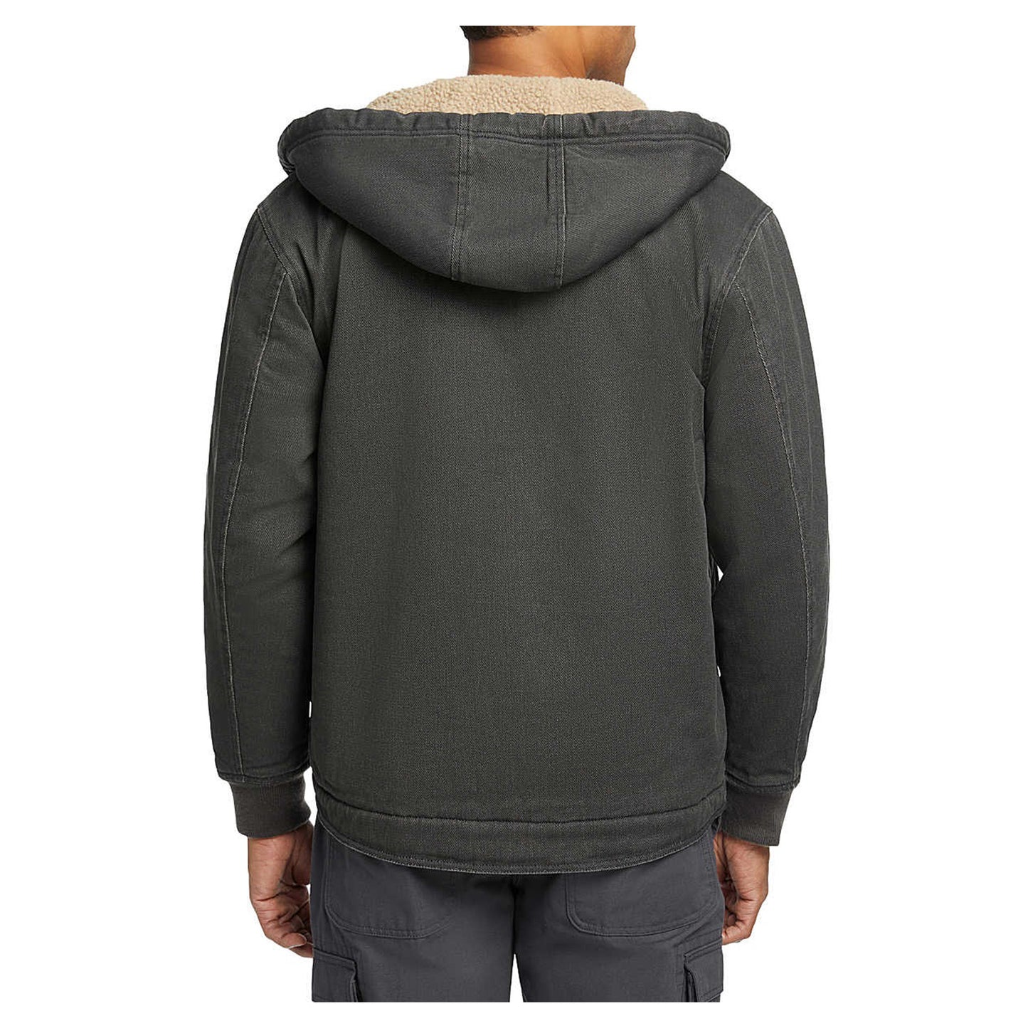 Peltz Shoes Men's Wolverine Upland Sherpa Lined Hooded Jacket Black W1210270-003