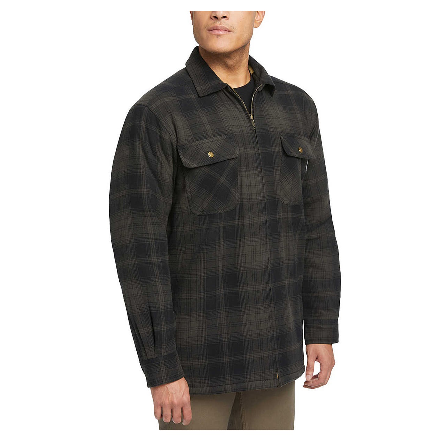 Peltz Shoes Men's Wolverine Hastings Sherpa Lined Shirt Jac Shadow Gray W1211550-051