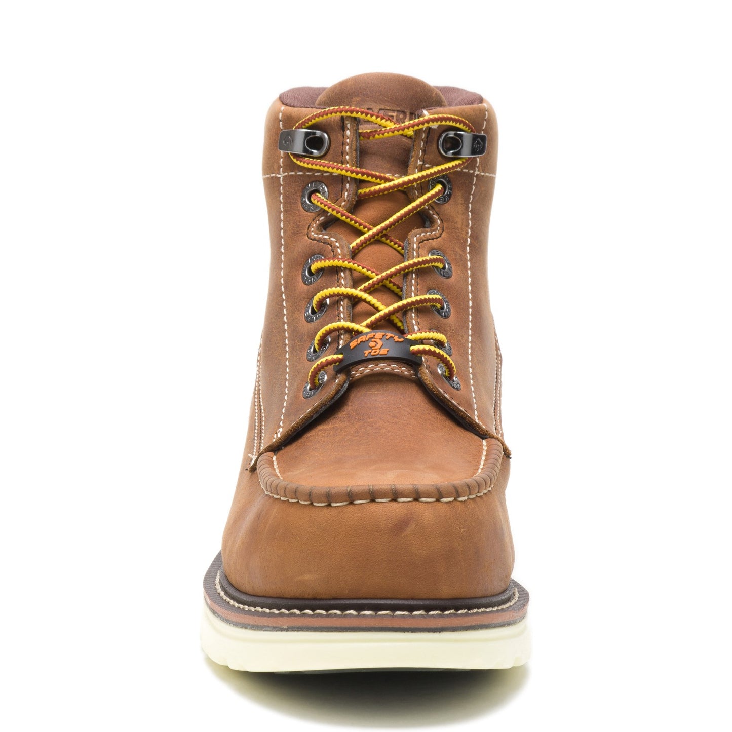 Peltz Shoes Men's Wolverine Boots I-90 Durashocks Moc-Toe Work Boot TAN W201097