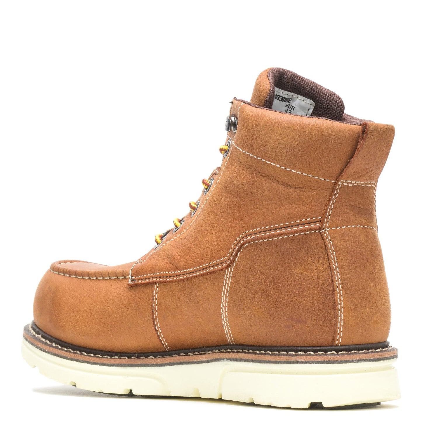 Peltz Shoes Men's Wolverine Boots I-90 Durashocks Moc-Toe Work Boot TAN W201097