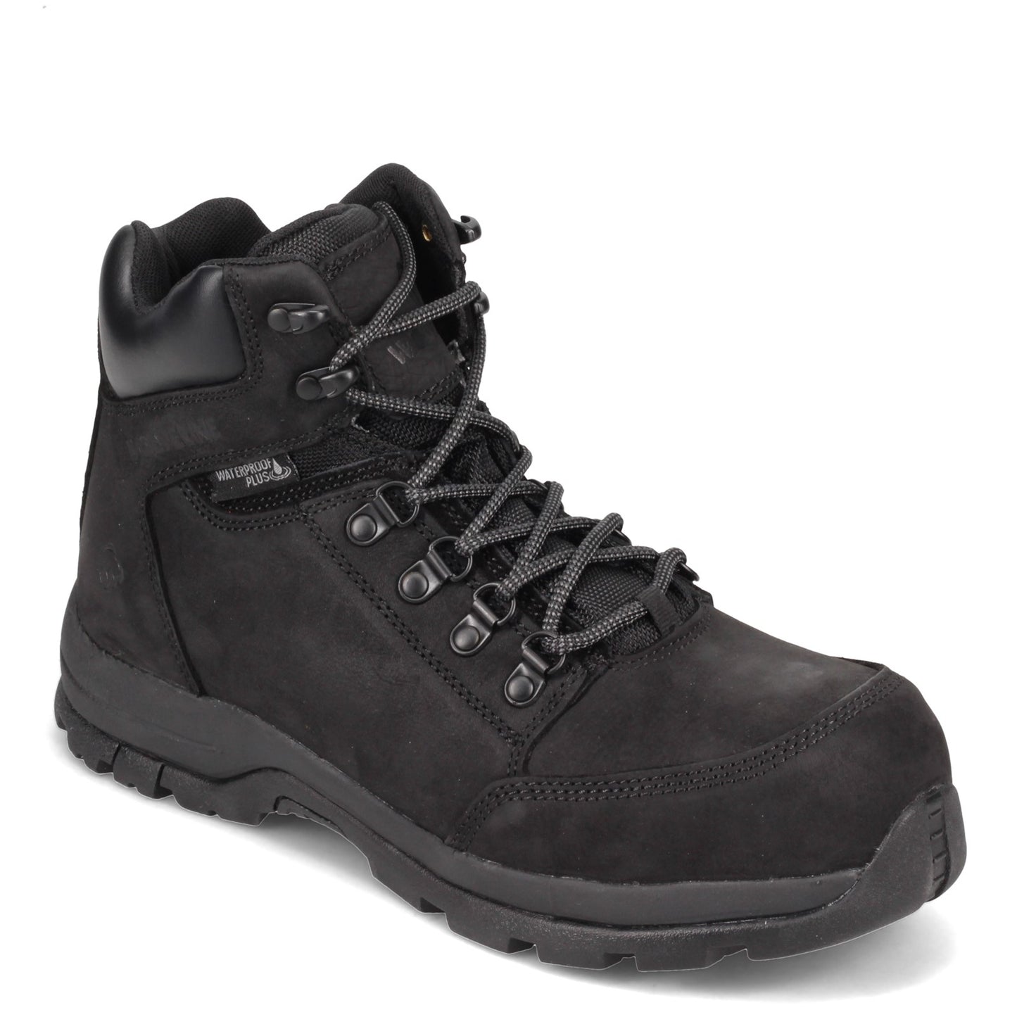 Peltz Shoes Men's Wolverine Boots Grayson Mid Waterproof Steel Toe Boot BLACK W211042