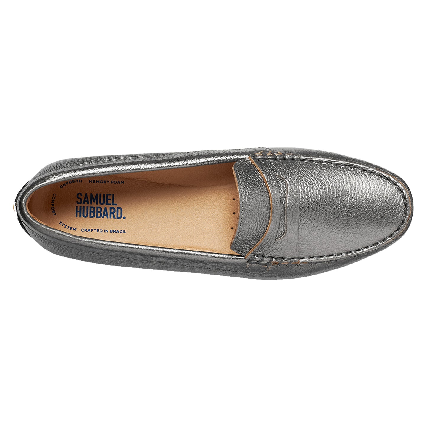 Peltz Shoes Women's Samuel Hubbard Free Spirit Slip-On Pewter Leather W2111-209