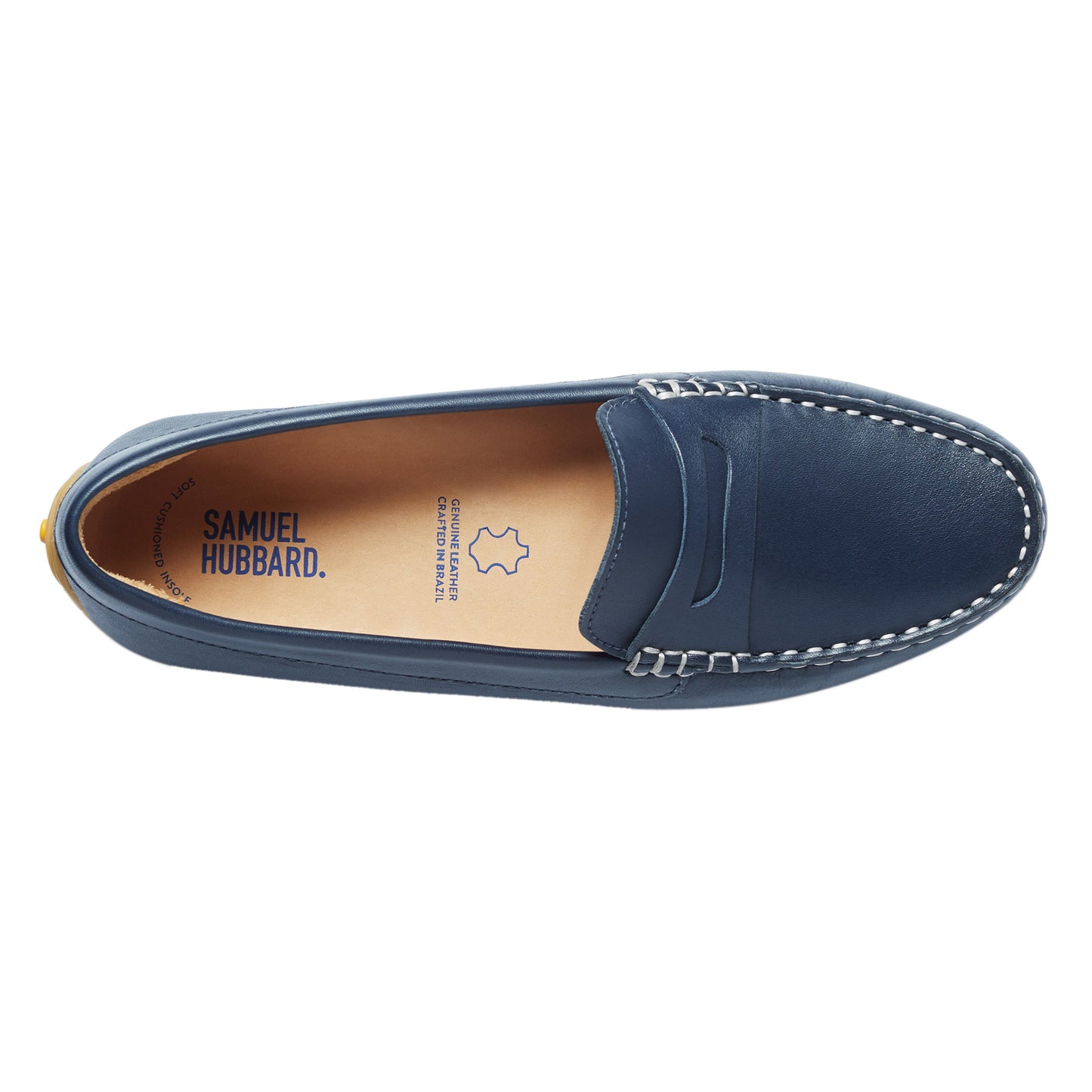 Peltz Shoes Women's Samuel Hubbard Free Spirit Slip-On NAVY LEATHER W2111-406