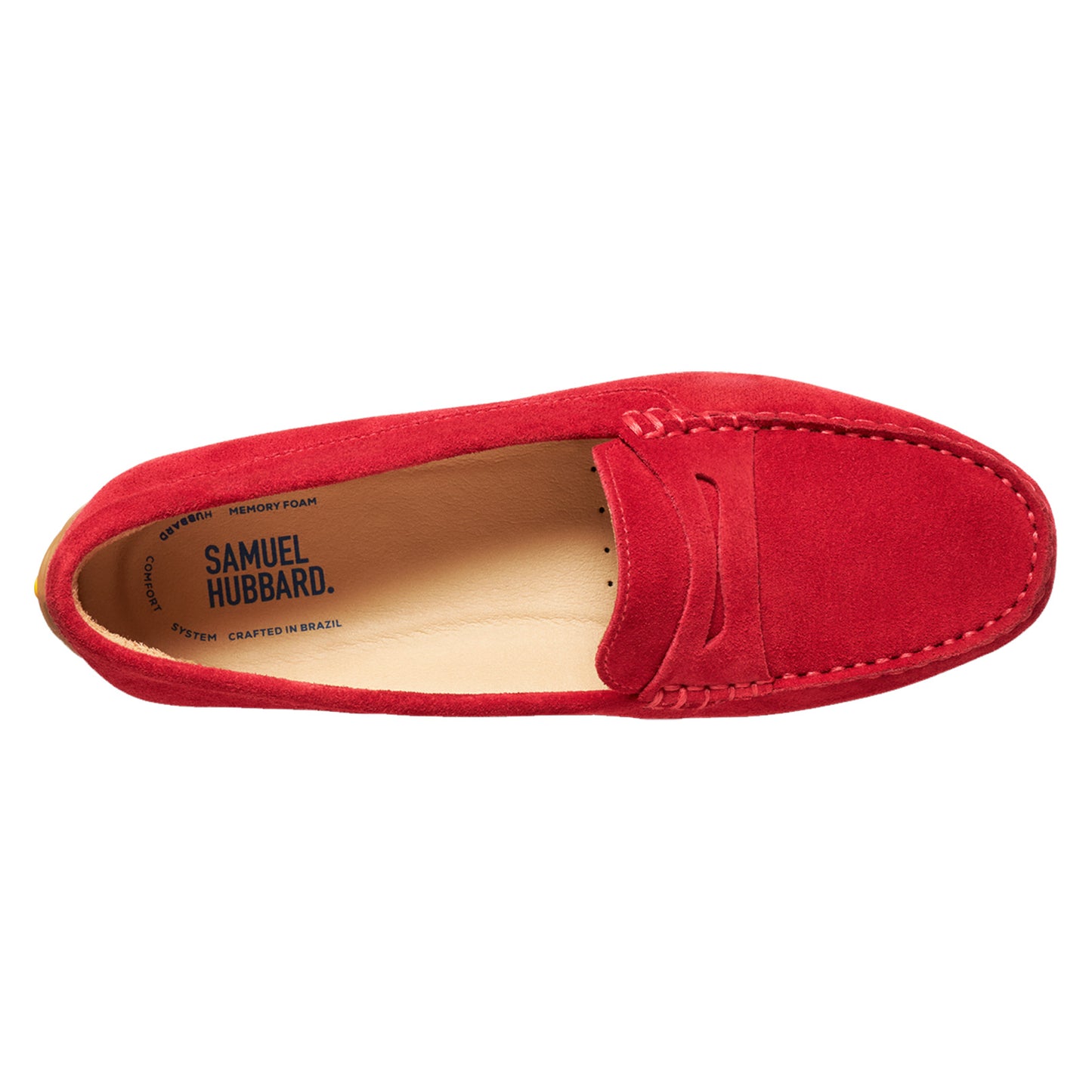 Peltz Shoes Women's Samuel Hubbard Free Spirit Slip-On Red Suede W2111-412