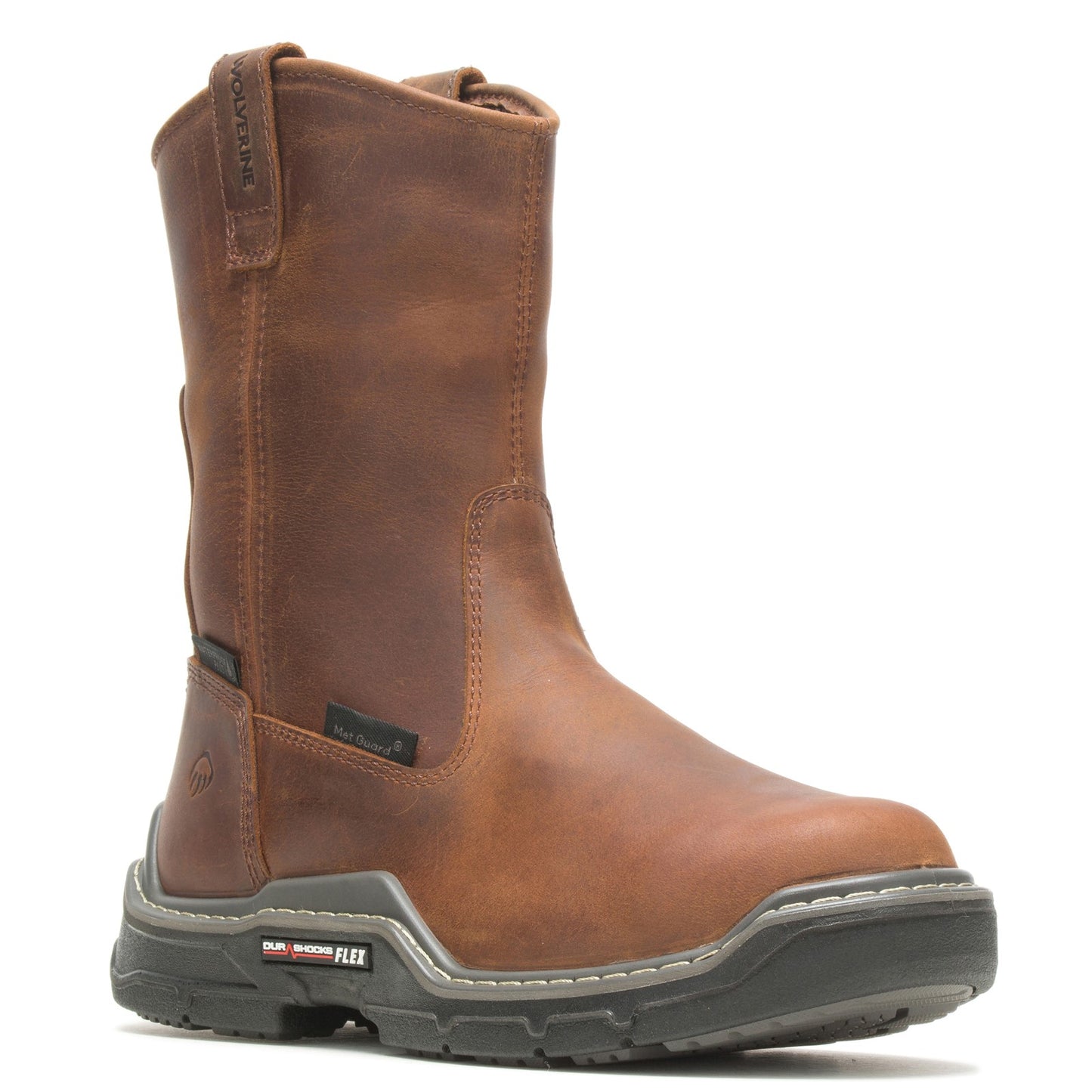 Peltz Shoes Men's Wolverine Boots Raider Comp Toe Durashocks 10in WP Work Boot PEANUT W211169