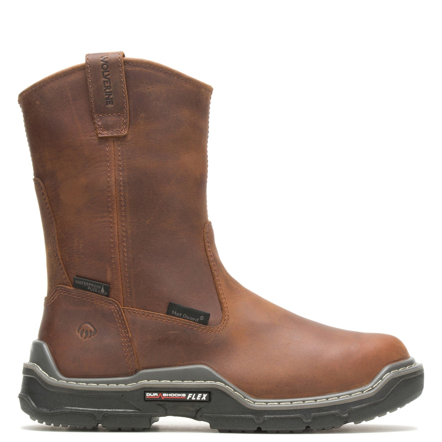 Peltz Shoes Men's Wolverine Boots Raider Comp Toe Durashocks 10in WP Work Boot PEANUT W211169