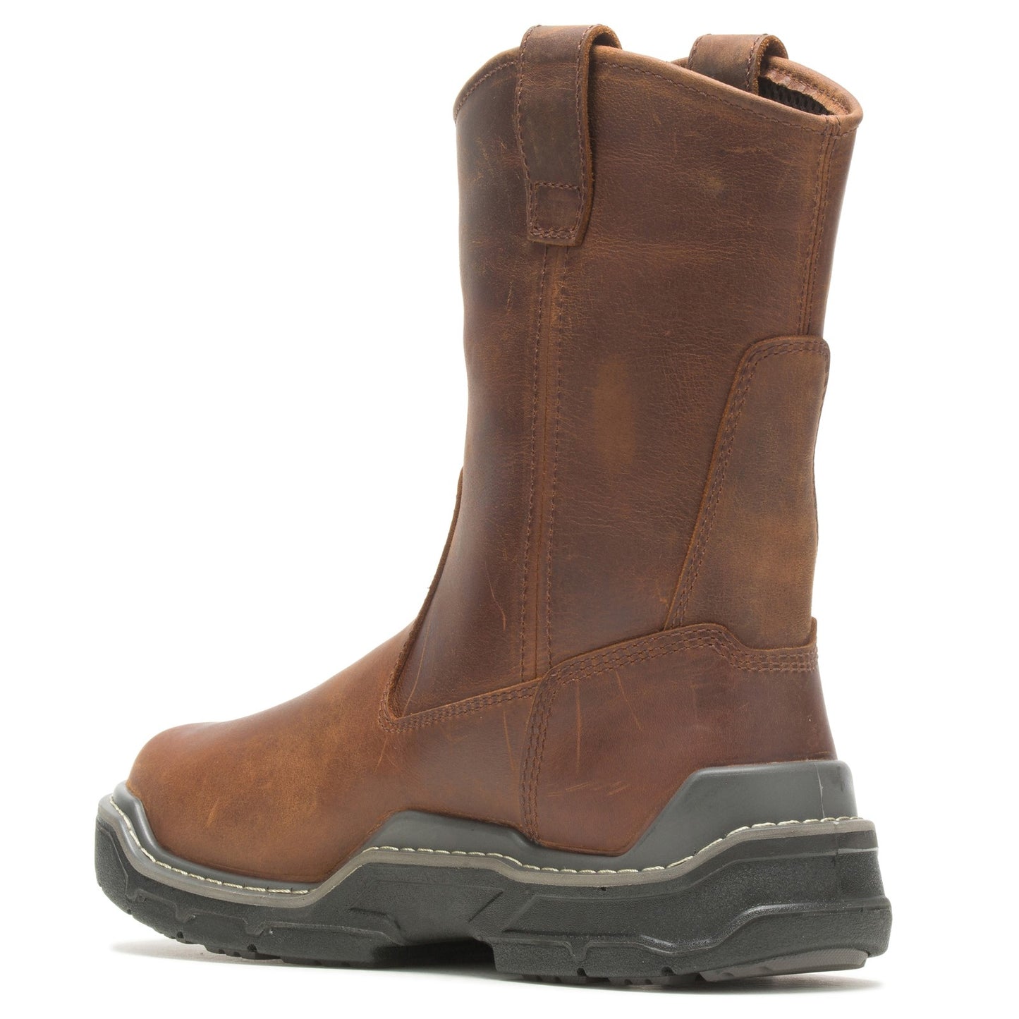 Peltz Shoes Men's Wolverine Boots Raider Comp Toe Durashocks 10in WP Work Boot PEANUT W211169