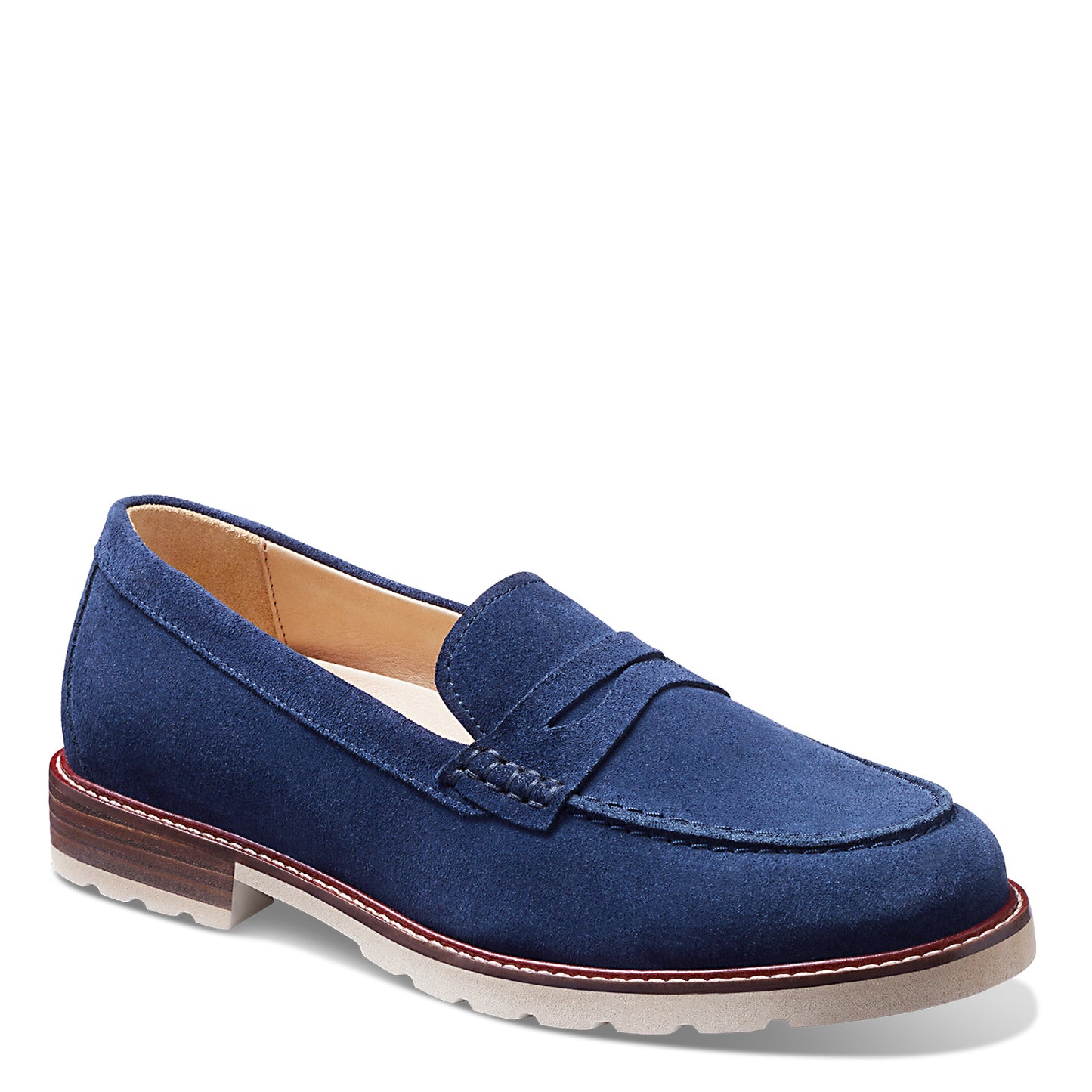 Peltz Shoes Women's Samuel Hubbard Tailored Traveler Loafer NAVY W2200-606
