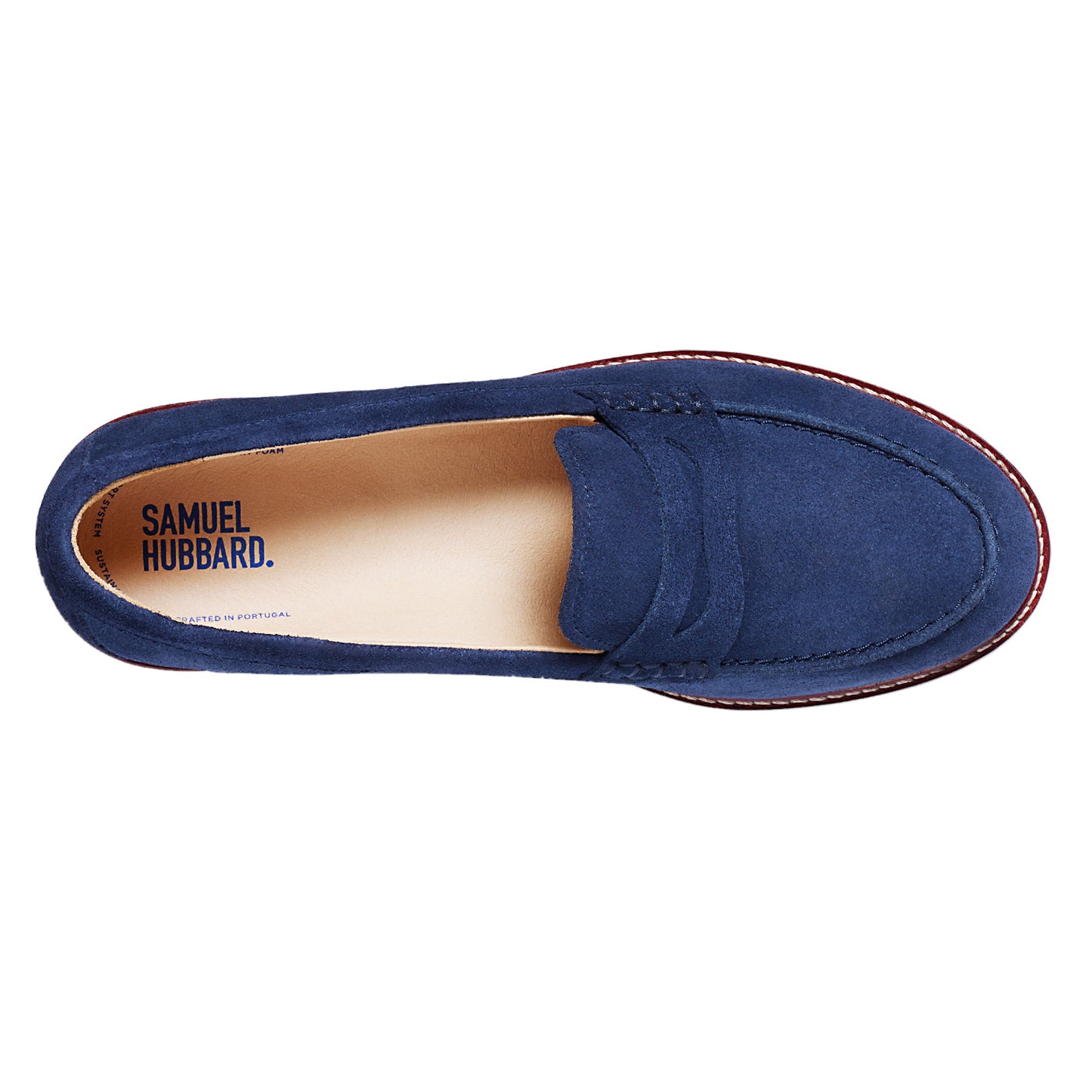 Peltz Shoes Women's Samuel Hubbard Tailored Traveler Loafer NAVY W2200-606
