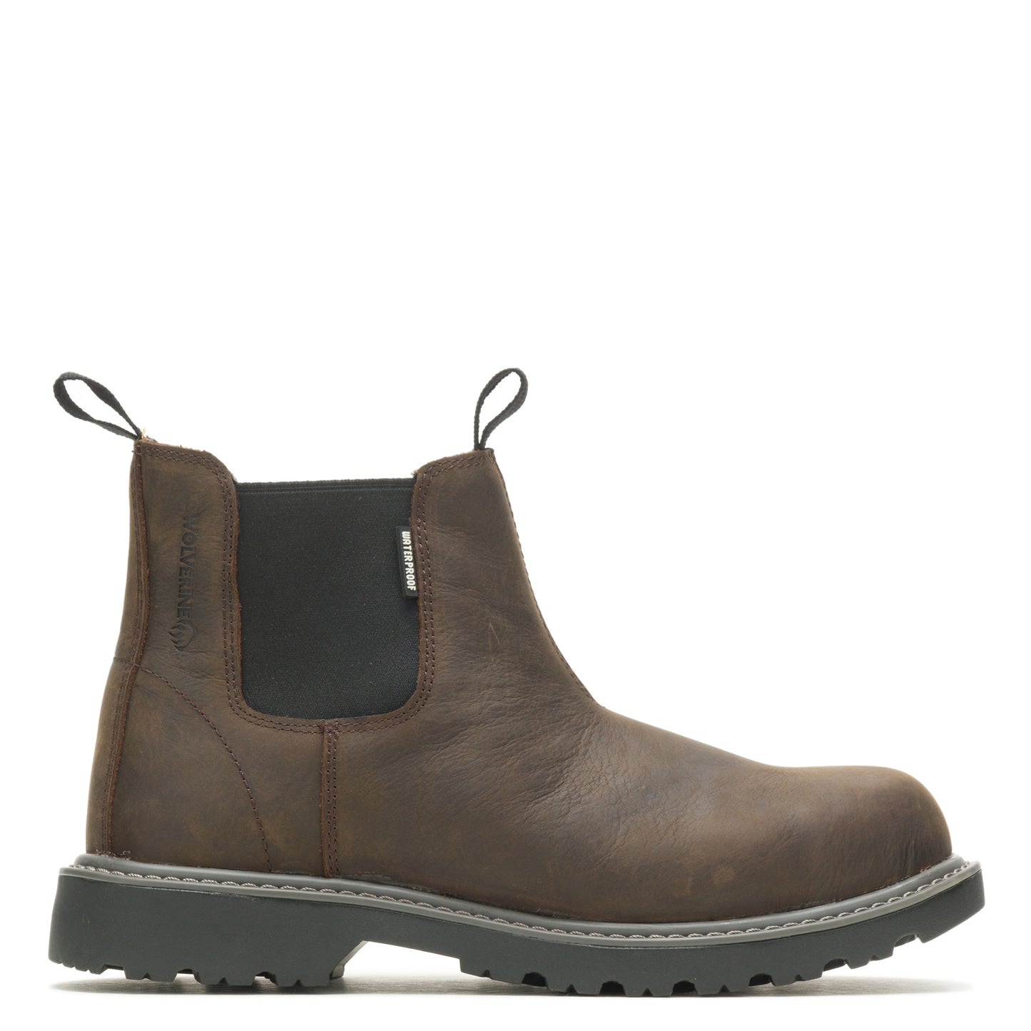 Peltz Shoes Men's Wolverine Boots Floorhand Romeo Steel Toe Work Boot DARK BROWN W221018