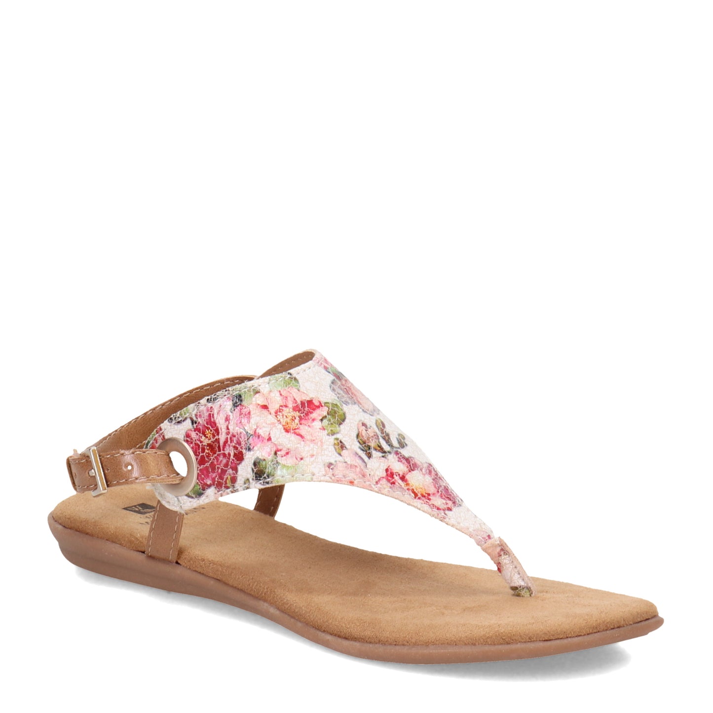 Peltz Shoes Women's White Mountain London Sandal WHITE FLORAL W28104-177