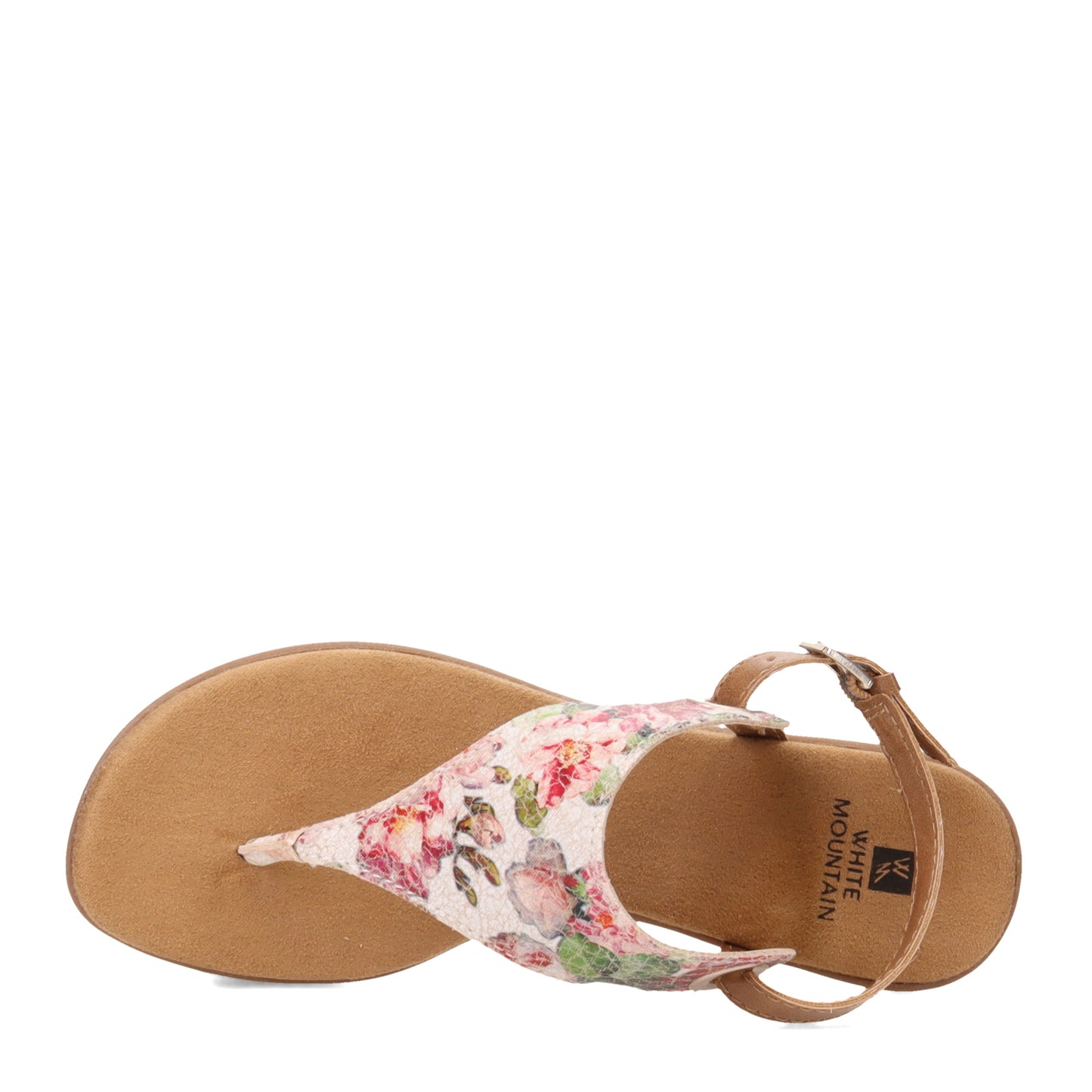 Peltz Shoes Women's White Mountain London Sandal WHITE FLORAL W28104-177