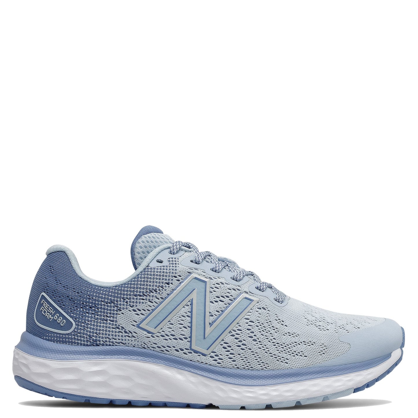Peltz Shoes Women's New Balance 680v7 Running Shoe BLUE GRAY W680LB7