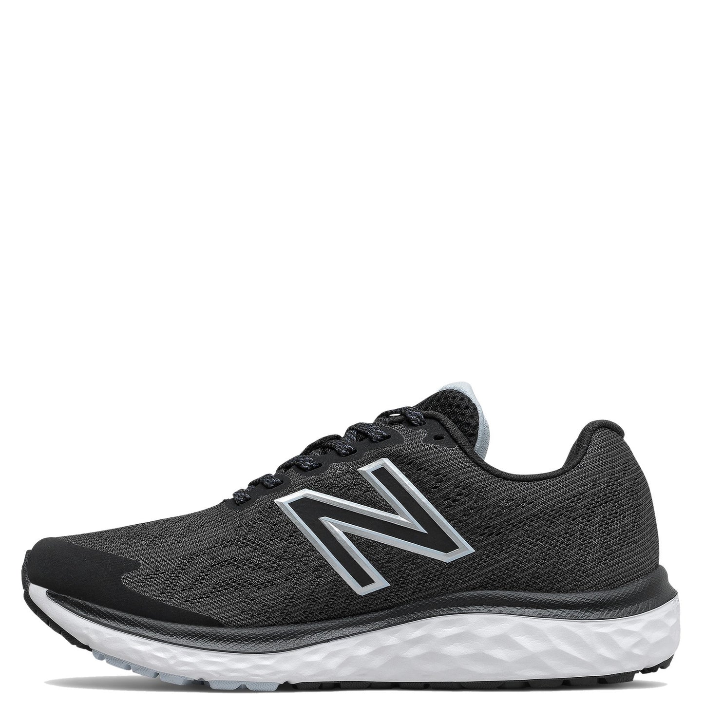 Peltz Shoes Women's New Balance 680v7 Running Shoe BLACK / WHITE W680LK7