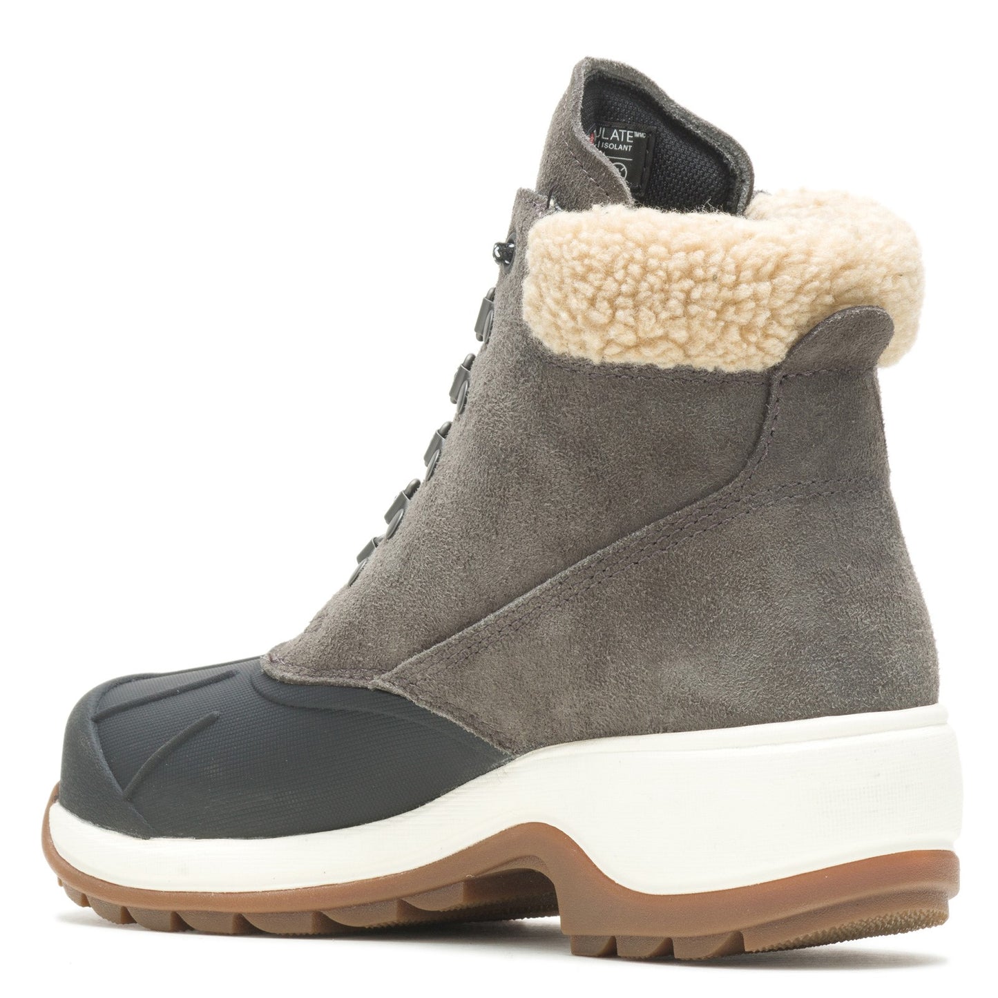 Peltz Shoes Women's Wolverine Frost Insulated Boot GRAY SUEDE W880214