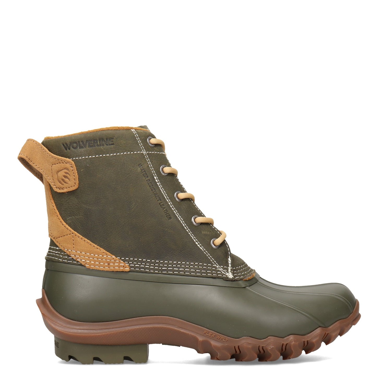 Peltz Shoes Men's Wolverine Boots Torrent Waterproof Duck Boot OLIVE W880221