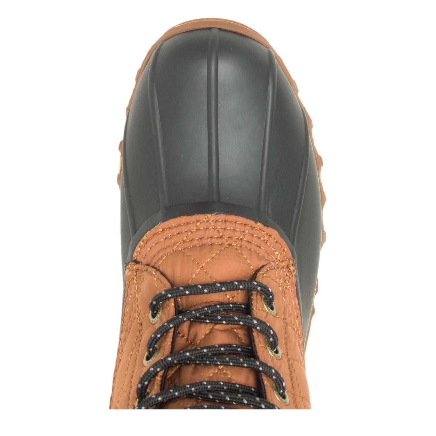 Peltz Shoes Women's Wolverine Torrent Quilted Duck Boot BROWN BLACK W880380