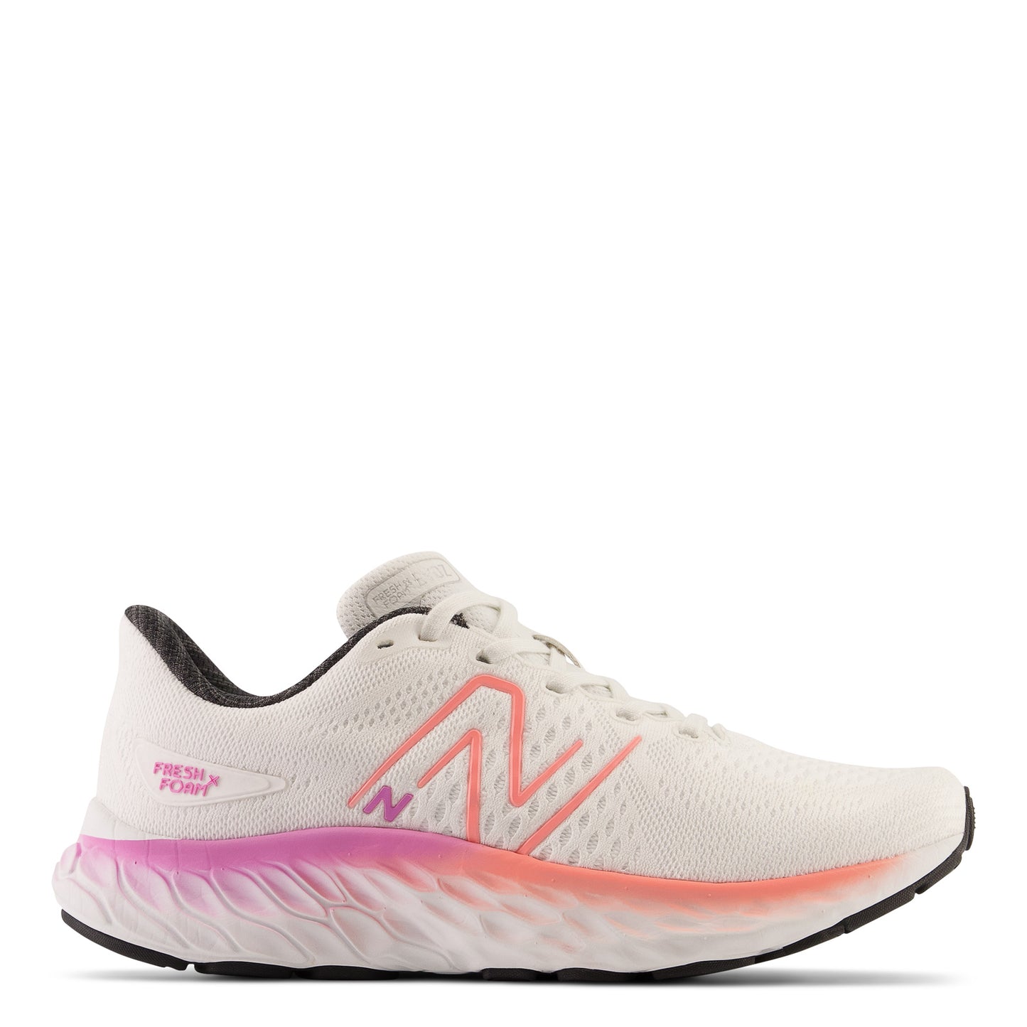 Peltz Shoes Women's New Balance Fresh Foam EVOZ v3 Running Shoe WHITE/RASPBERRY/GRAPEFRUIT WEVOZLH3