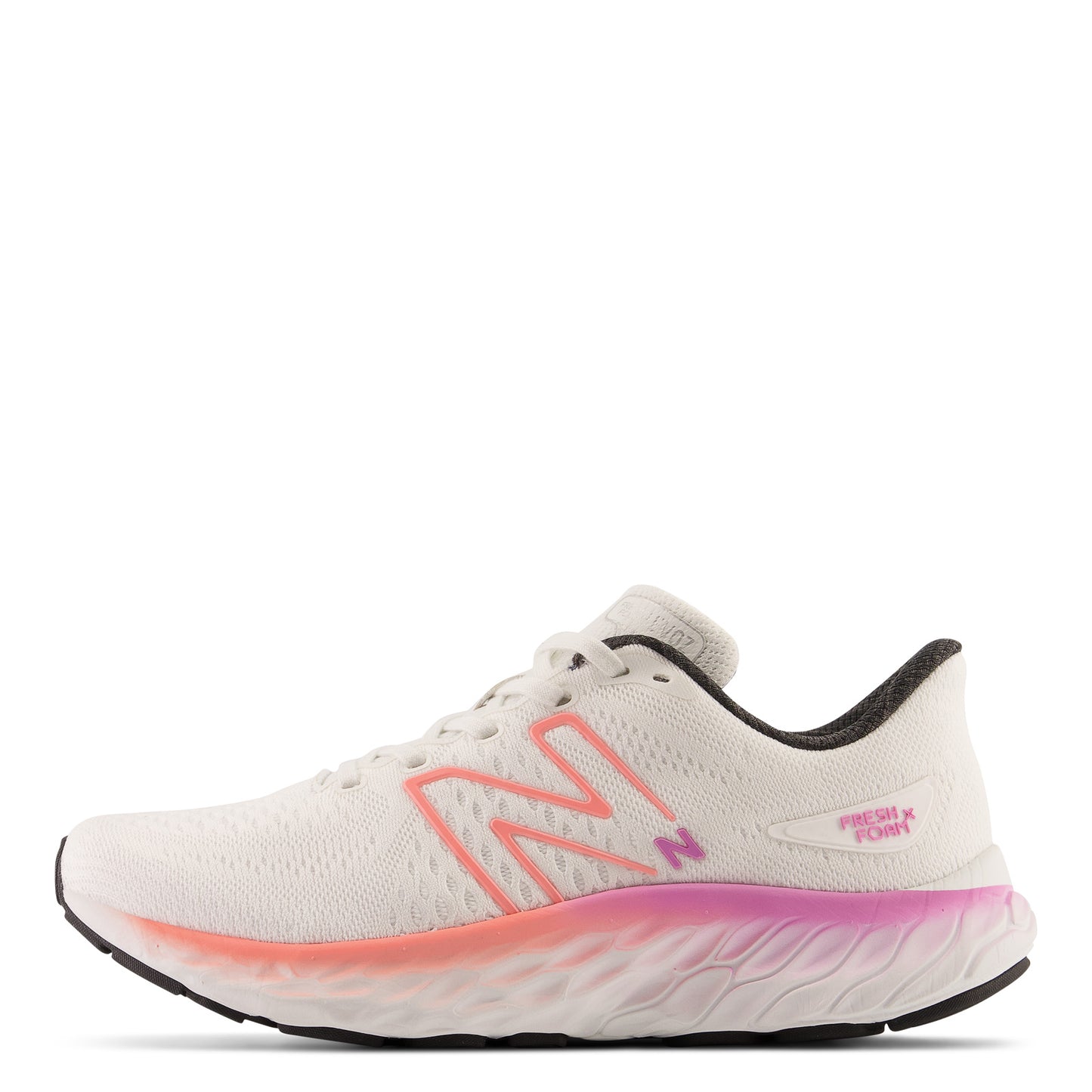 Peltz Shoes Women's New Balance Fresh Foam EVOZ v3 Running Shoe WHITE/RASPBERRY/GRAPEFRUIT WEVOZLH3