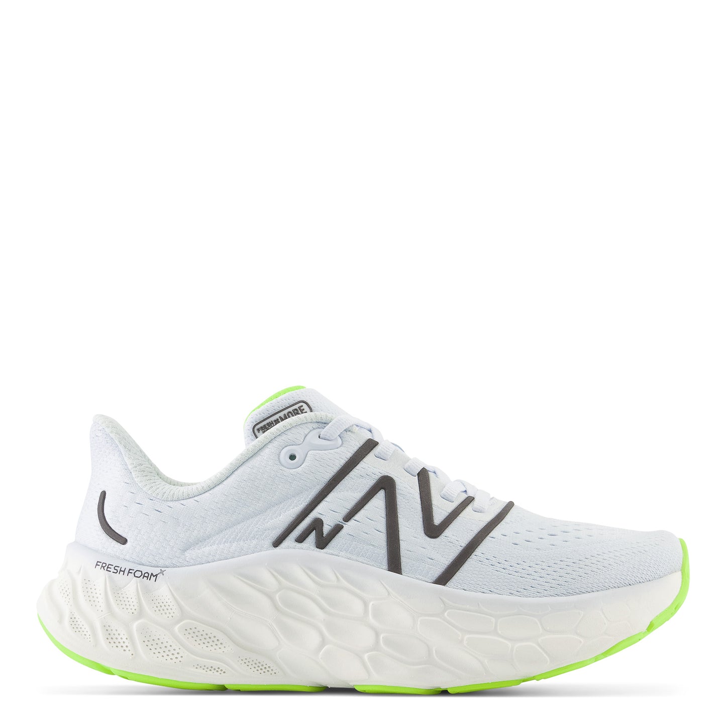 Peltz Shoes Women's New Balance Fresh Foam More v4 Running Shoe ICE BLUE / GREEN WMORCR4