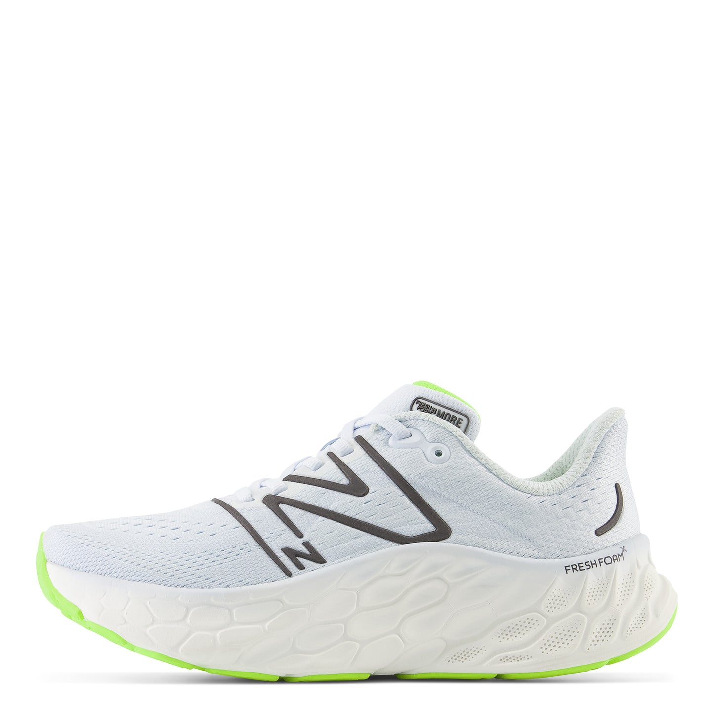 Peltz Shoes Women's New Balance Fresh Foam More v4 Running Shoe ICE BLUE / GREEN WMORCR4