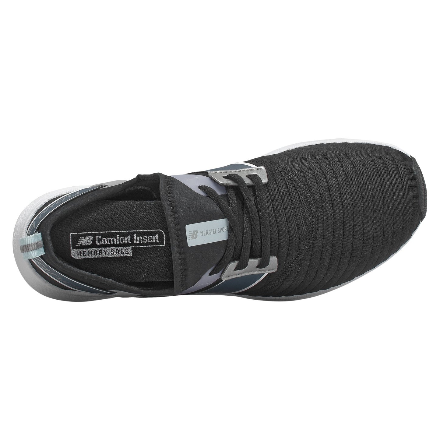 Peltz Shoes Women's New Balance Nergize Sport v1 Training Shoe BLACK GRAY WNRGSNB1