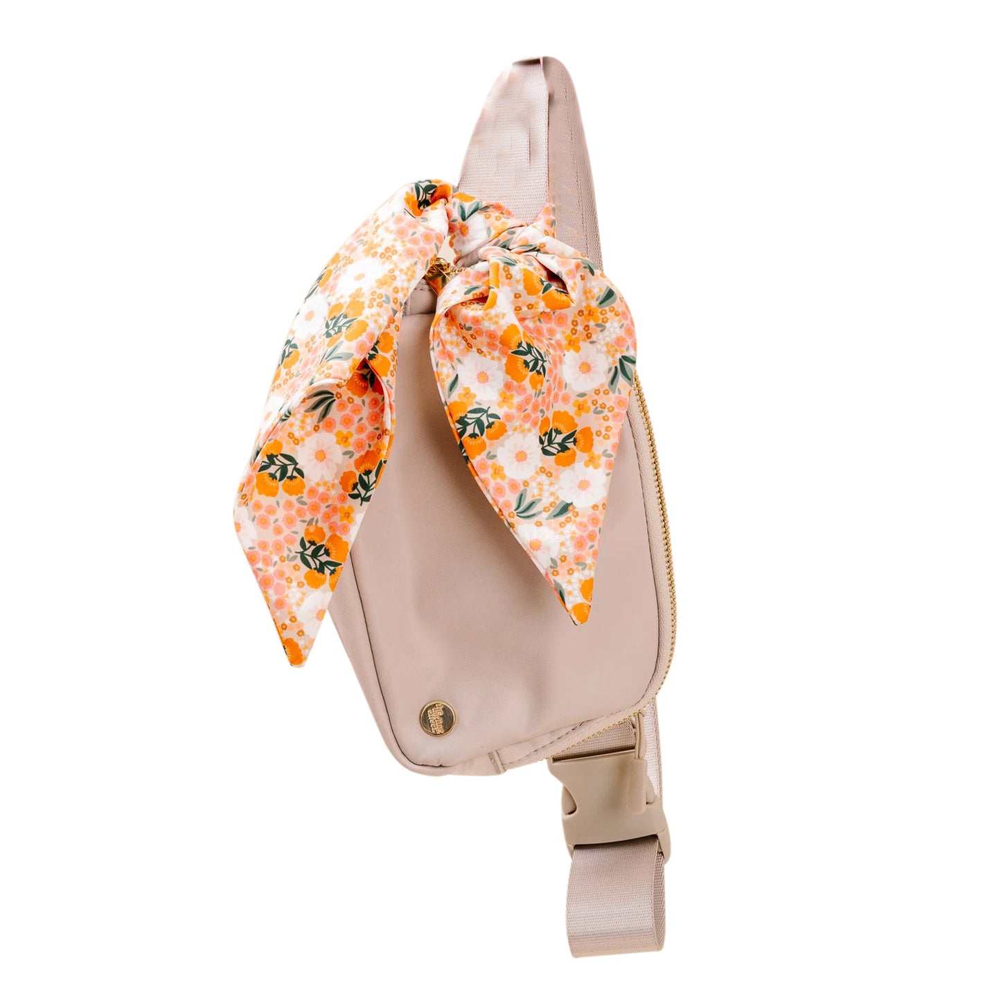 Peltz Shoes Women's The Darling Effect All You Need Belt Bag with Hair Scarf Natural Beige WSDE-BLTBAG-NB